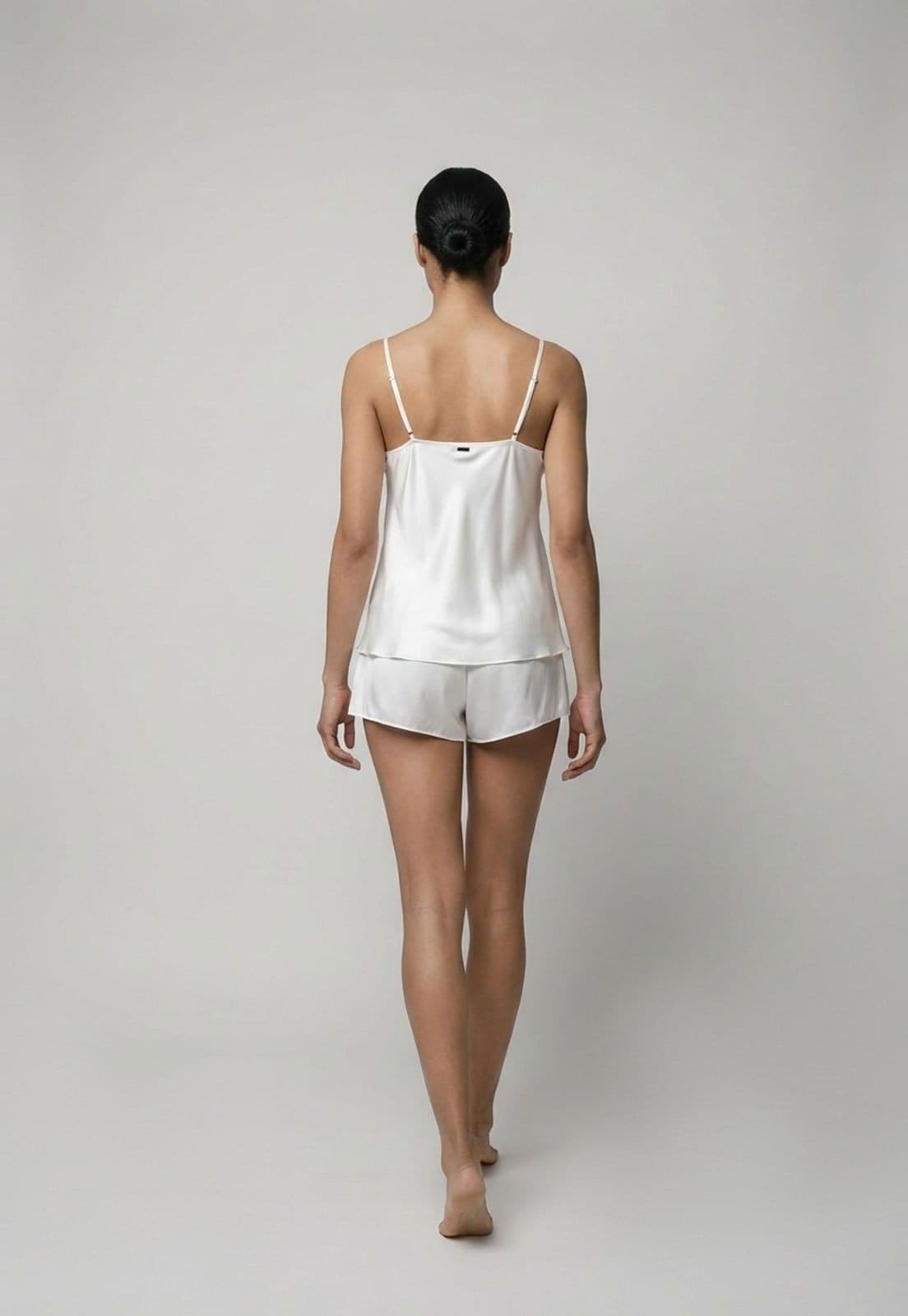 Vista 2 Conjunto Baby Doll Feminino Hope Grace Cetim Off-White Hope off-white white