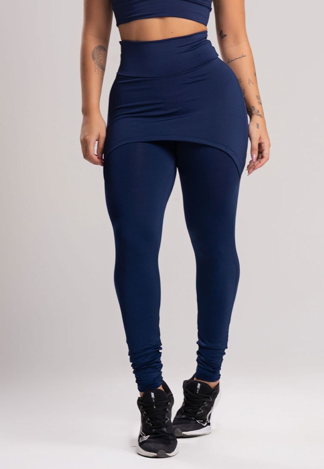 Calça Legging MVB Modas Saia Tapa Bumbum Marinho
