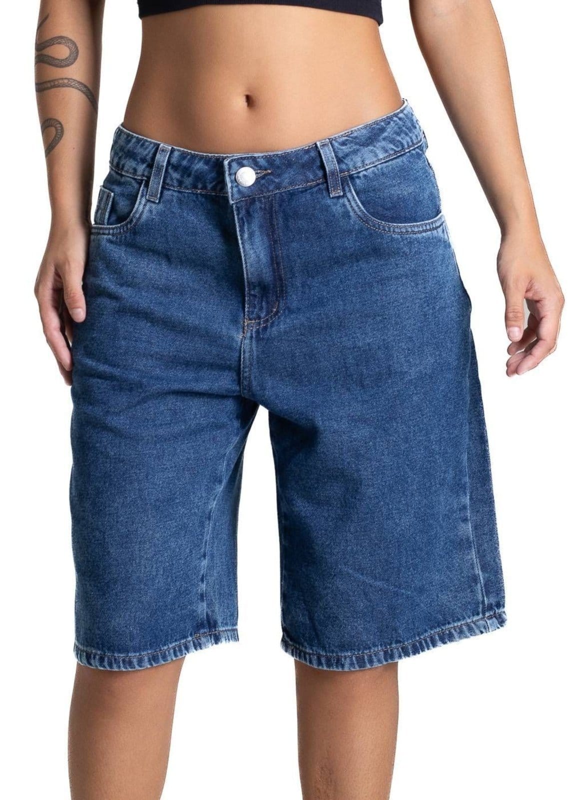 Vista principal Bermuda Jeans Sawary - 282199 Sawary azul