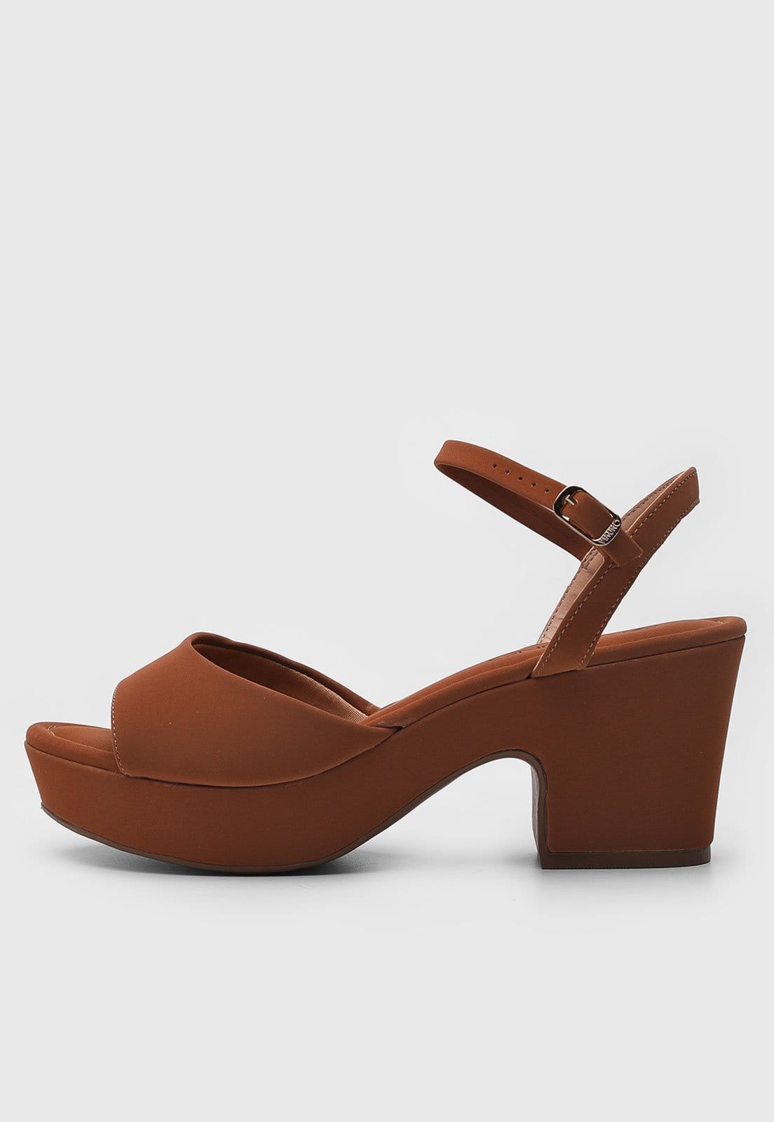 Vista principal Sandália Via Uno Nobuck VIA UNO caramelo