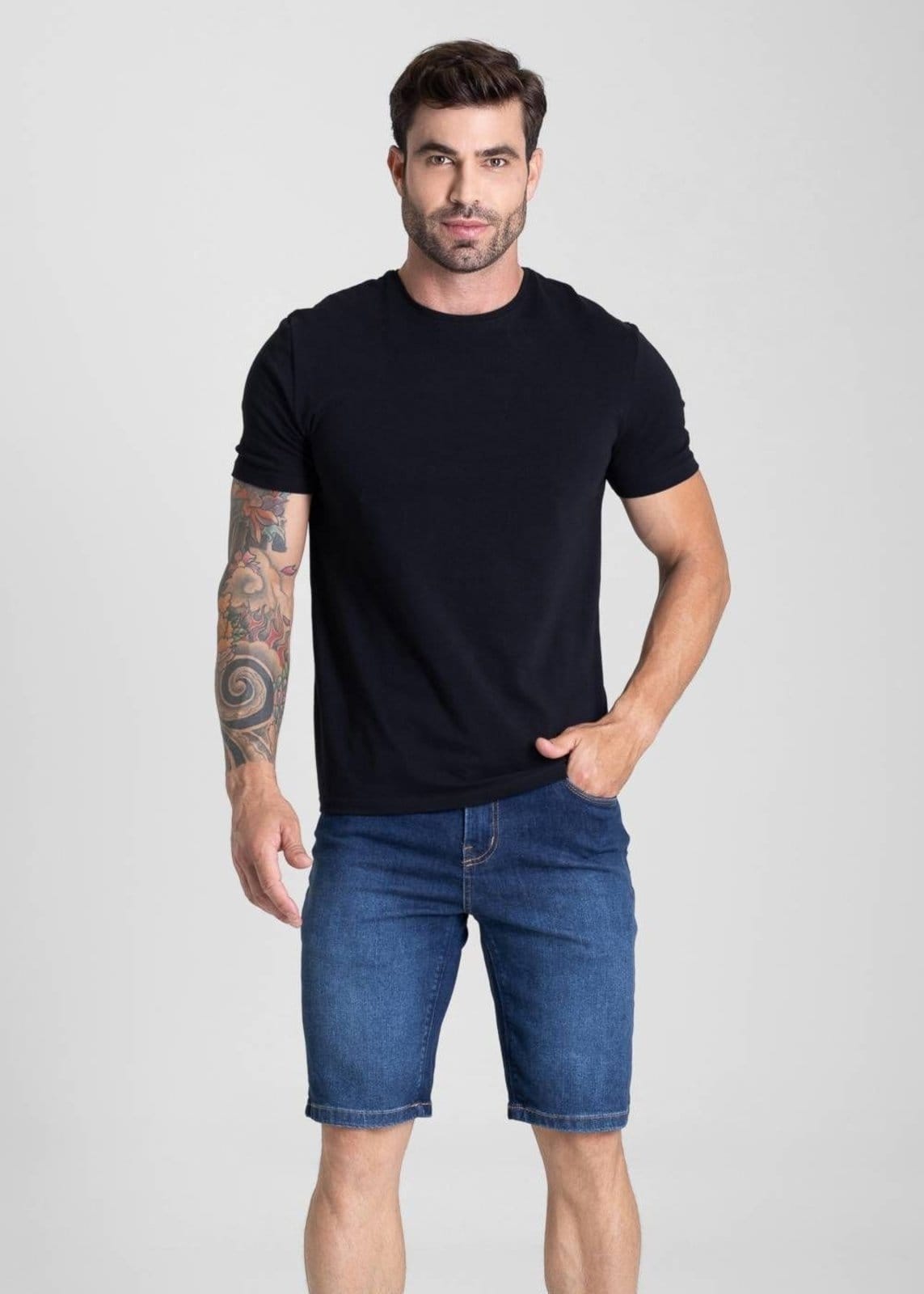 Vista 2 Bermuda Jeans Sawary - 282136 Sawary azul
