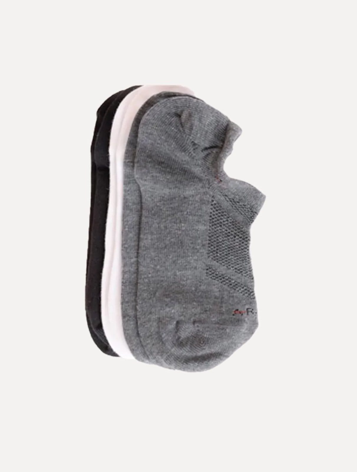 Meia Aramis Masculina Invisível Sport Branca Preta Mescla Kit 3 Pares