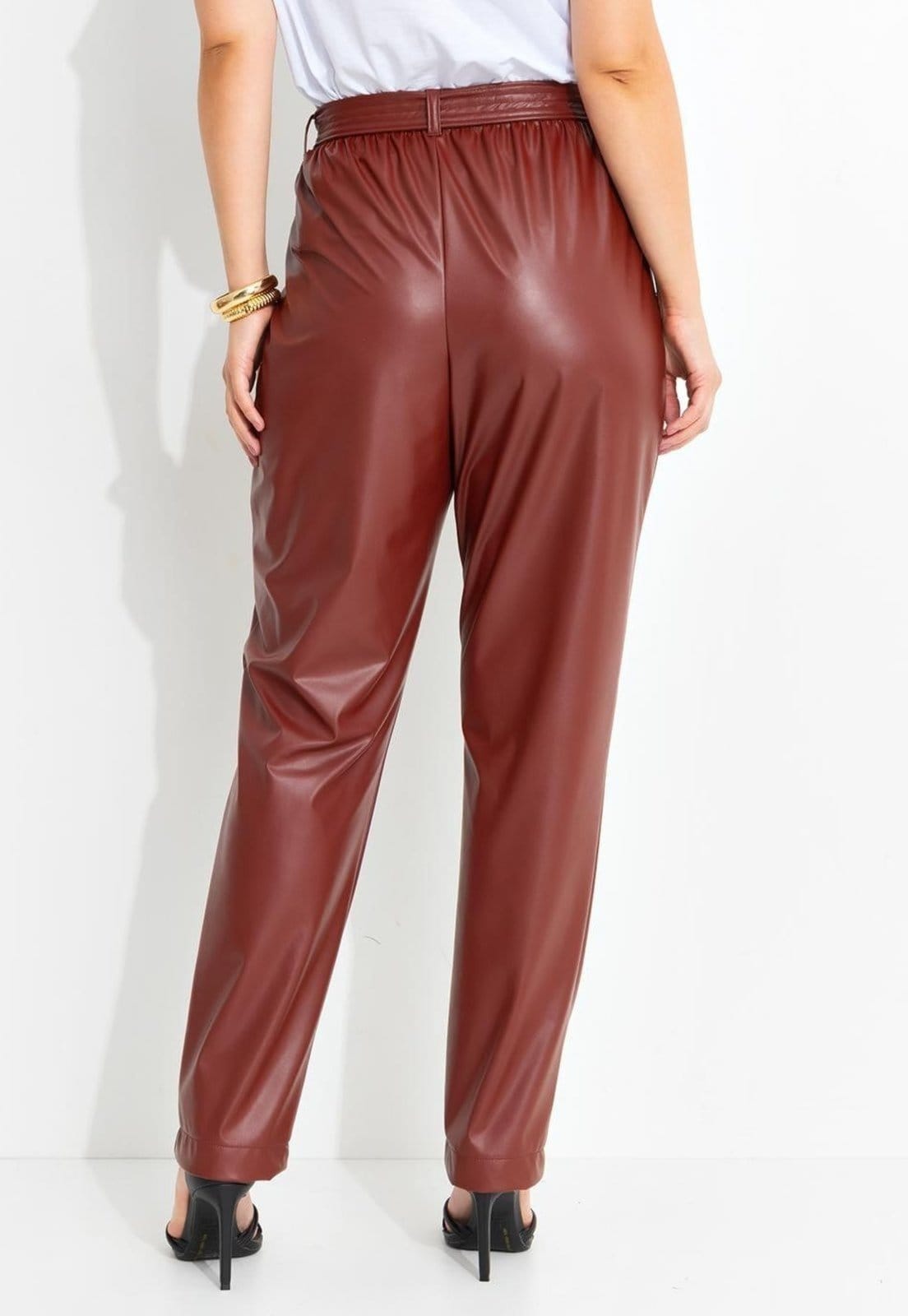 Vista 2 Calça Em Material Sintético Quintess vermelho