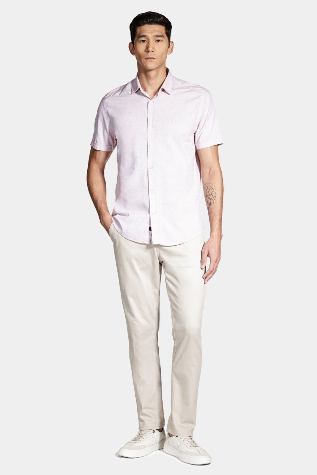 Vista 2 Camisa Aramis Manga Curta Cosmo Slim Algodão Modal Boa Vista Aramis incolor