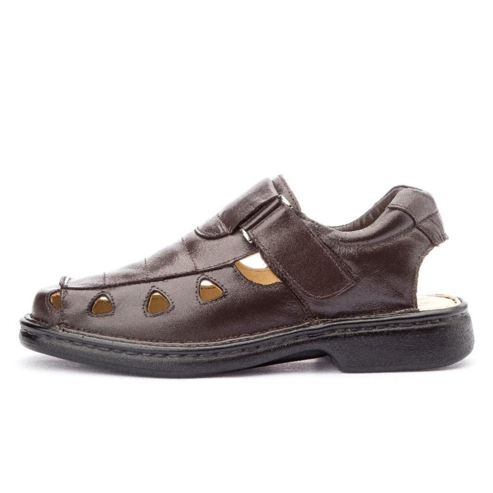 Sandália Clube do Sapato de Franca de Couro Antistress Conforto DFT Roma Cafè