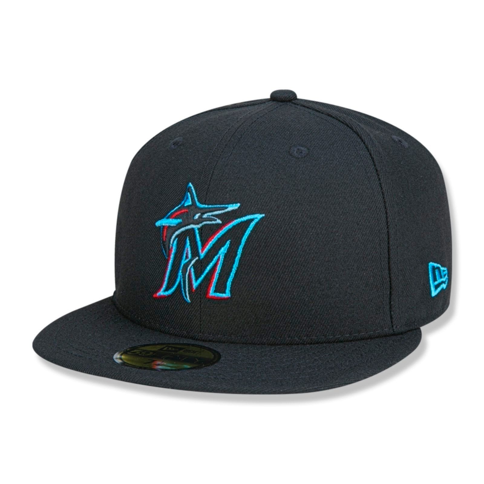 Boné New Era 59Fifty Miami Marlins Aba Reta Fitted