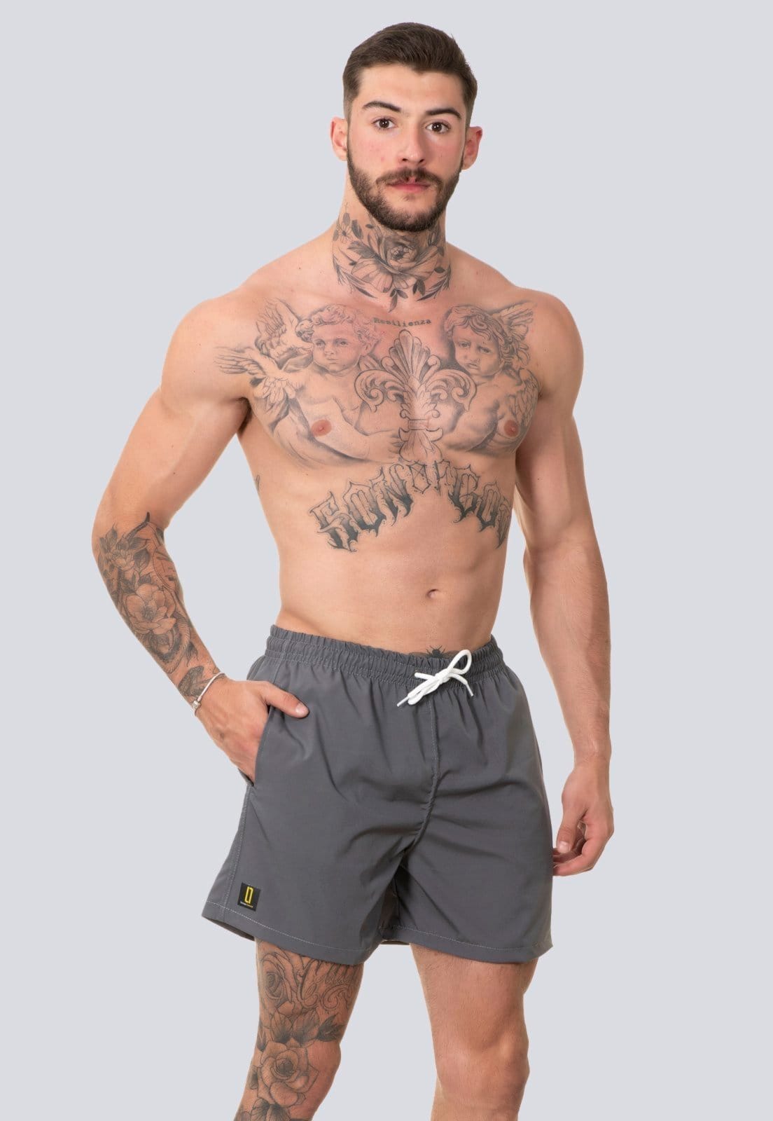 Vista 2 Kit 2 Short Masculino Bermuda Praia Casual Mauricinho Rf170 Colorido Lucas Lunny multicolorido