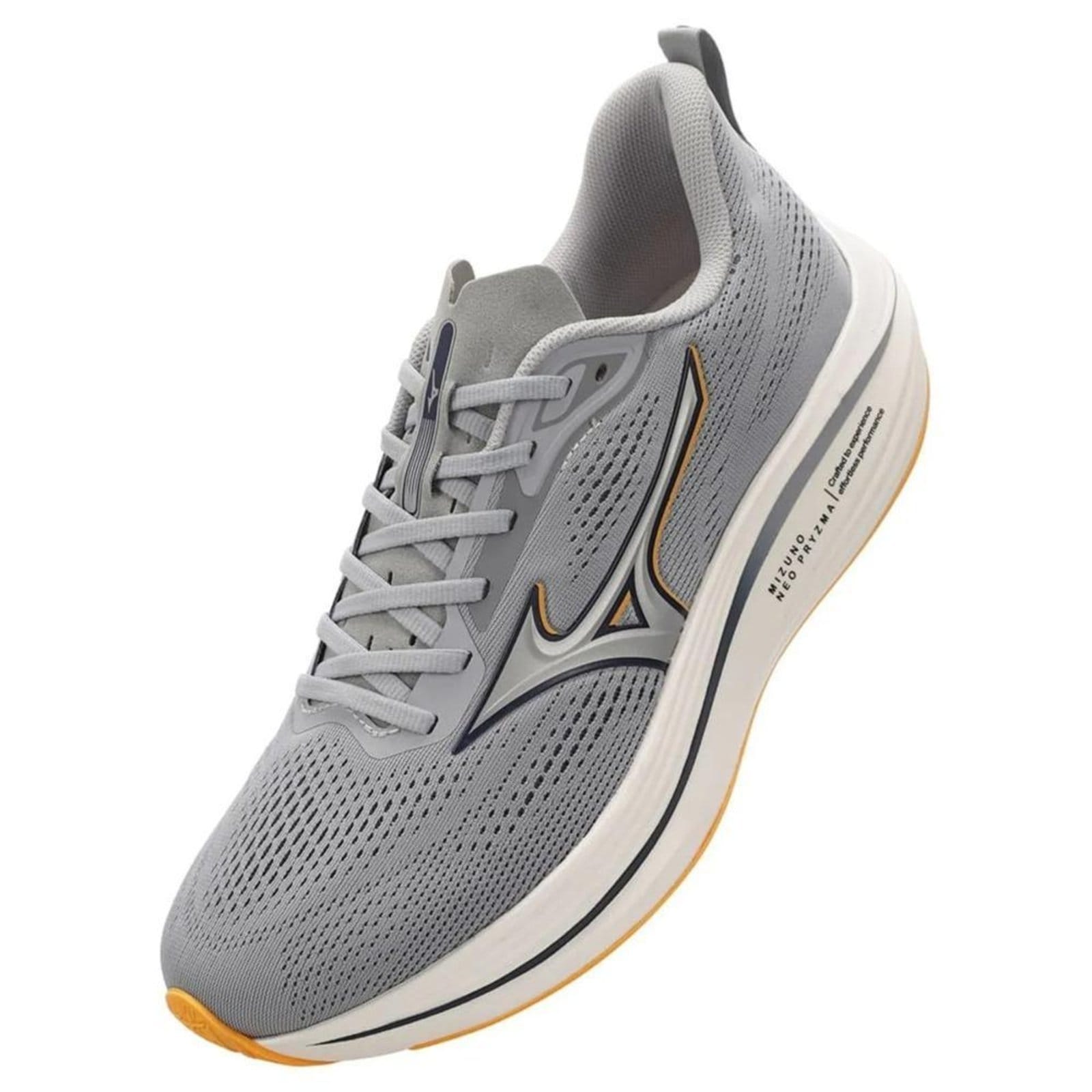 Vista 2 Tênis Masculino Mizuno Neo Pryzma Corrida Conforto Mizuno cinza