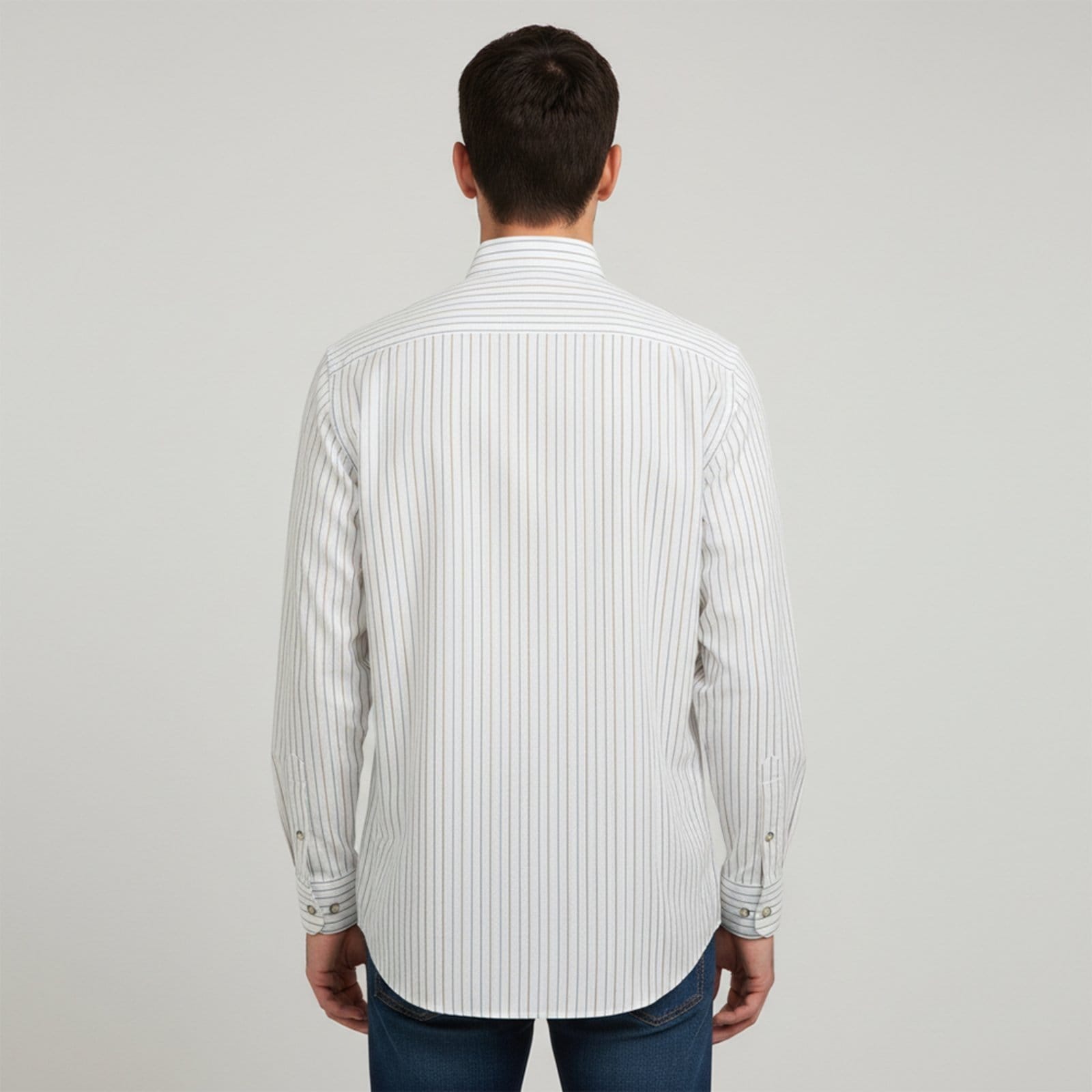 Vista 2 Camisa Dudalina Oxford Ou26 Masculino Dudalina branco