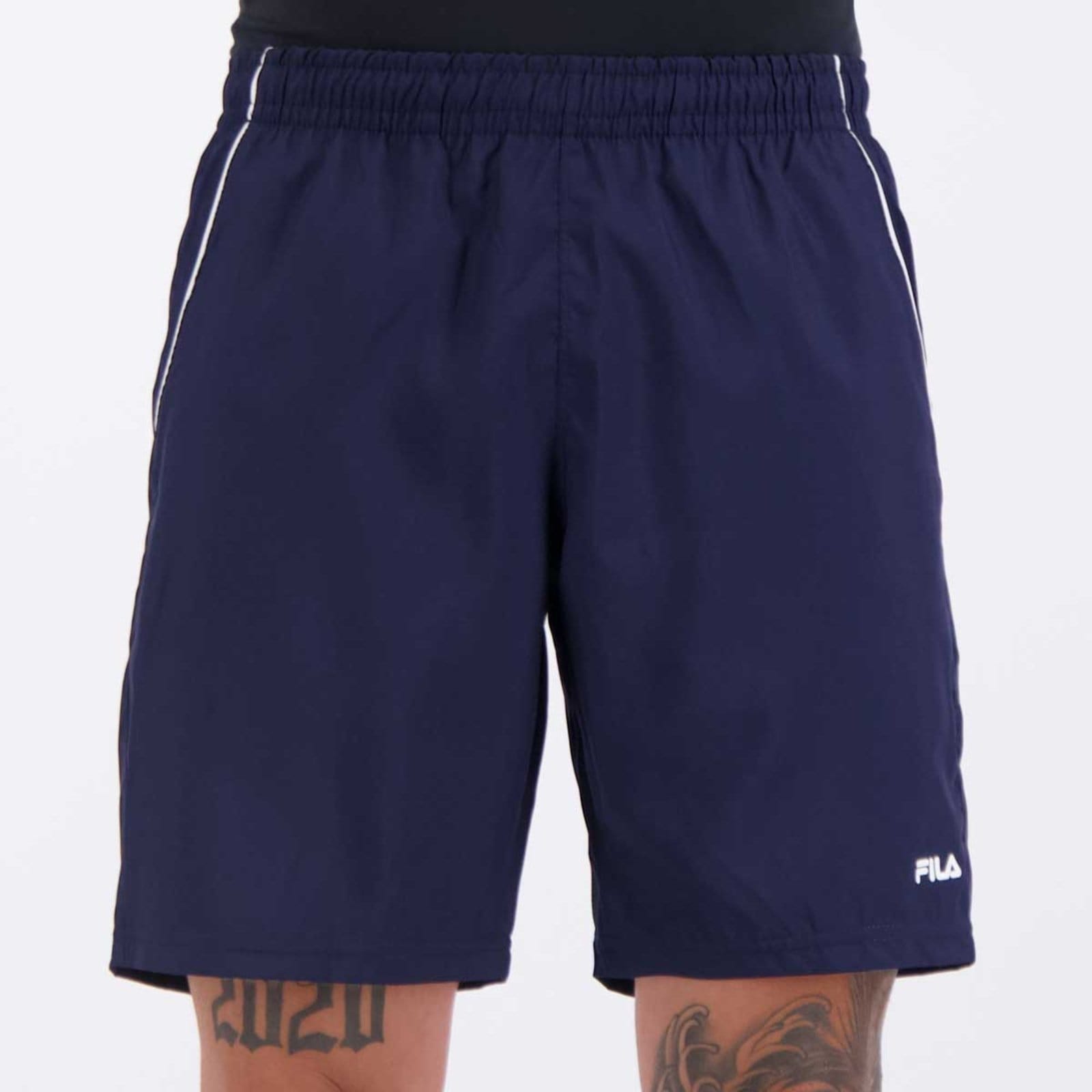 Bermuda Fila Train II Marinho e Branca