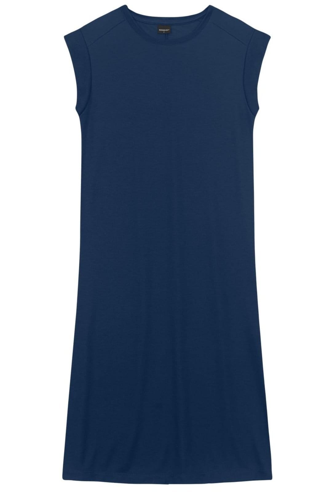 Vista 2 Vestido feminino midi alongado Essendi Essendi azul