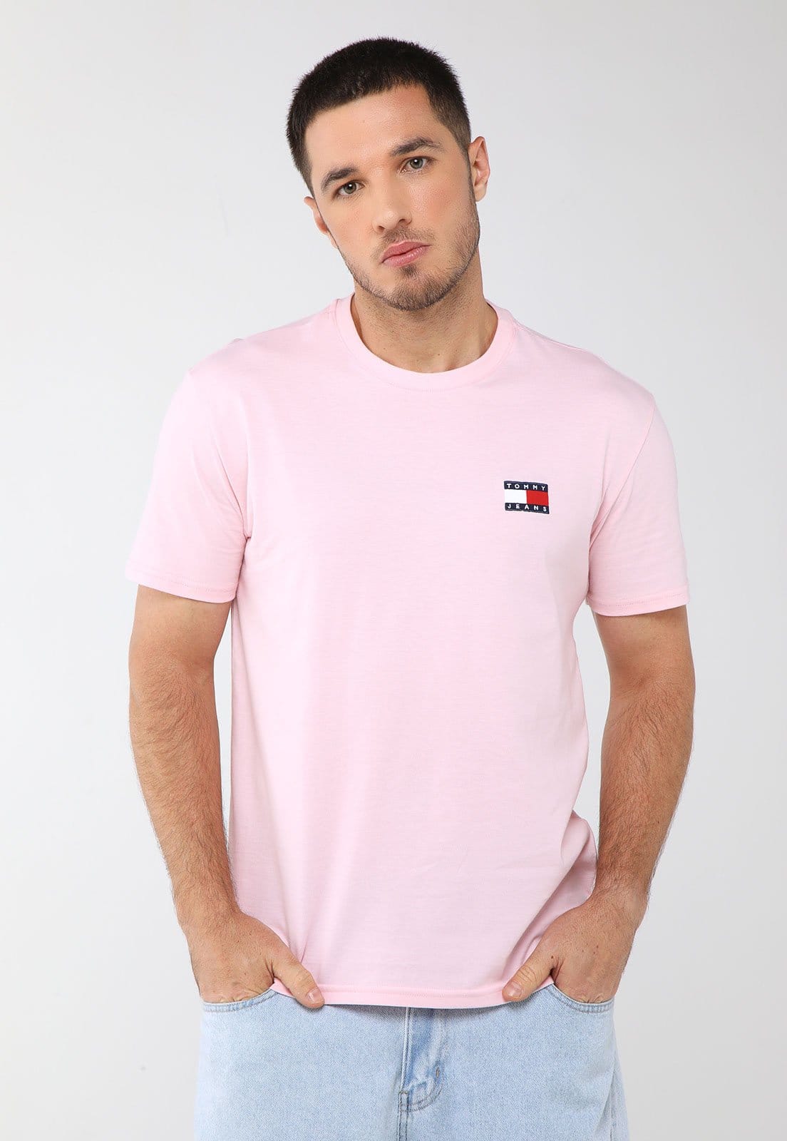 Camiseta Masculina Tommy Jeans TJM REG BADGE TEE EXT Claro