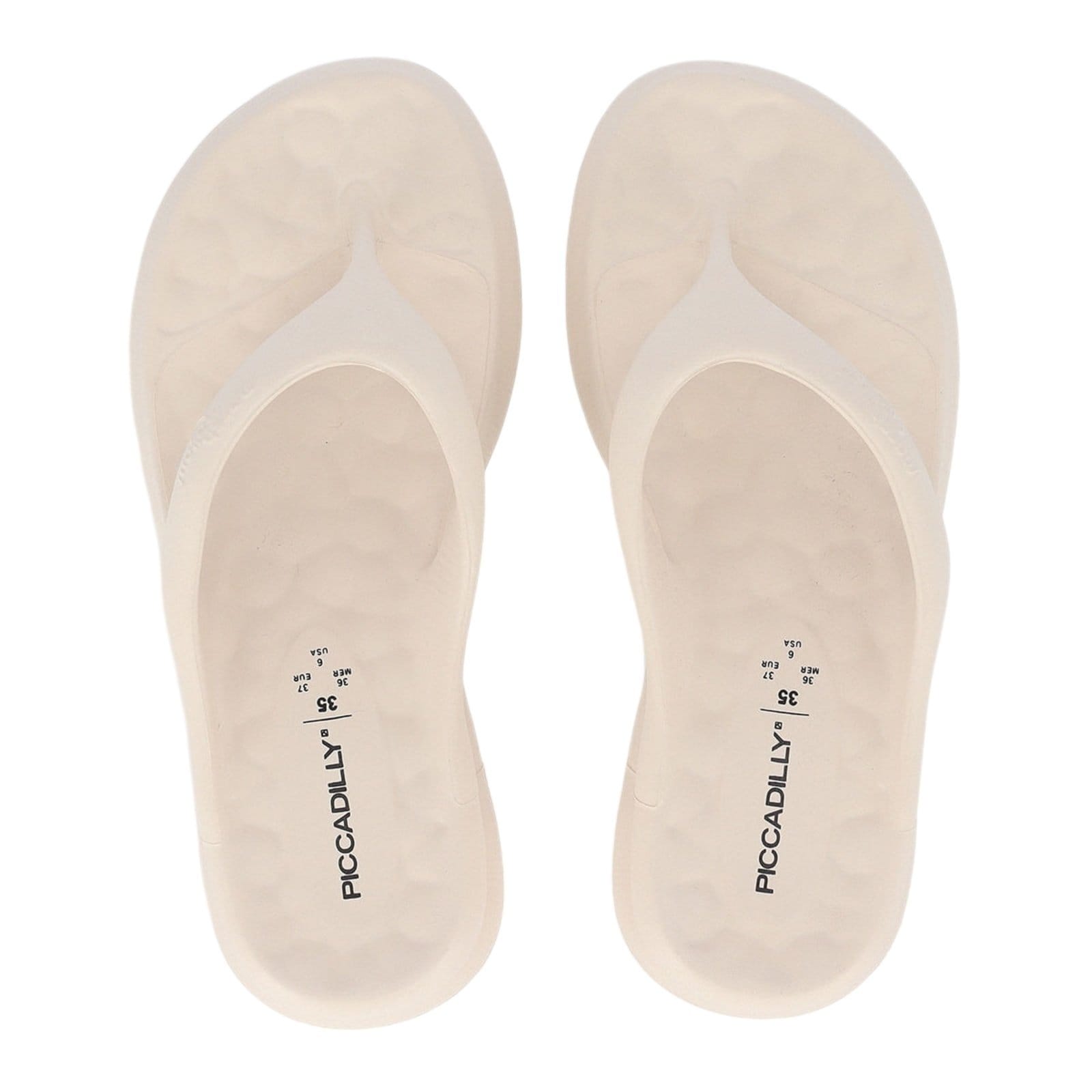Chinelo Piccadilly Marshmallow Super Leve Nuvem Impacto Conforto Off White