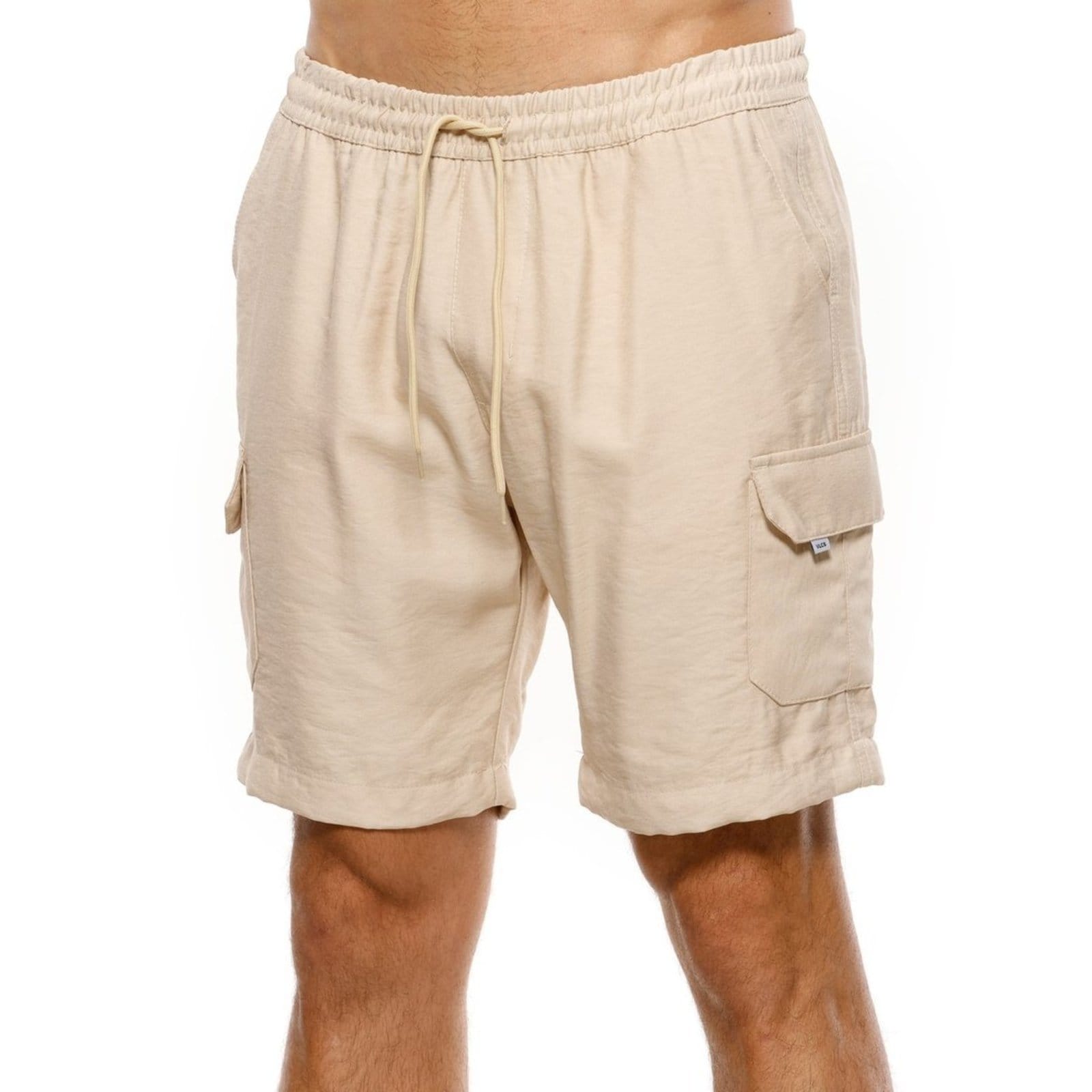 Vista principal Bermuda Masculina Passeio Elastica VLCS VLCS VIOLAÇÕES bege