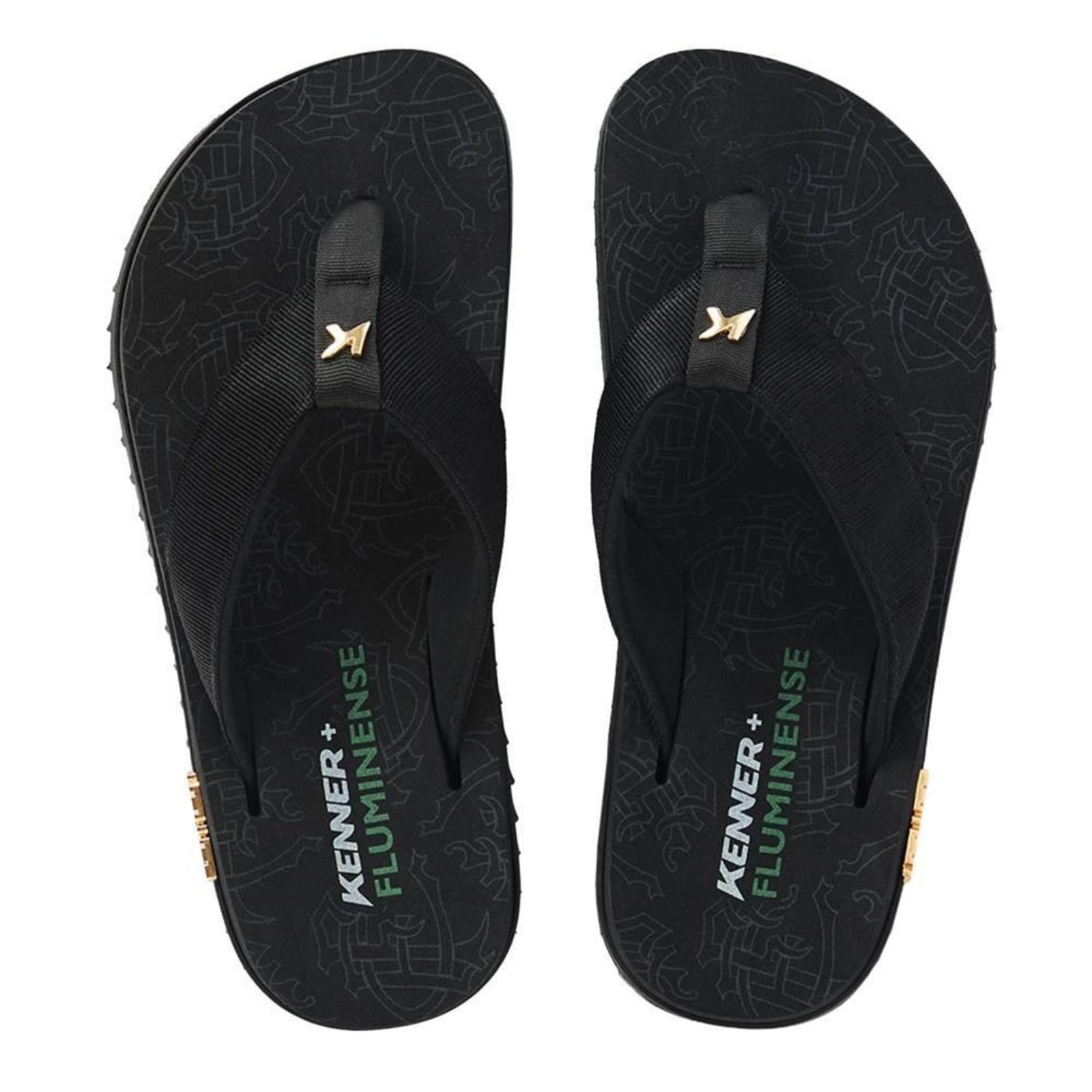 Vista 2 Chinelo Kenner Kivah Line Fluminense Nylon Masculino 745 preto
