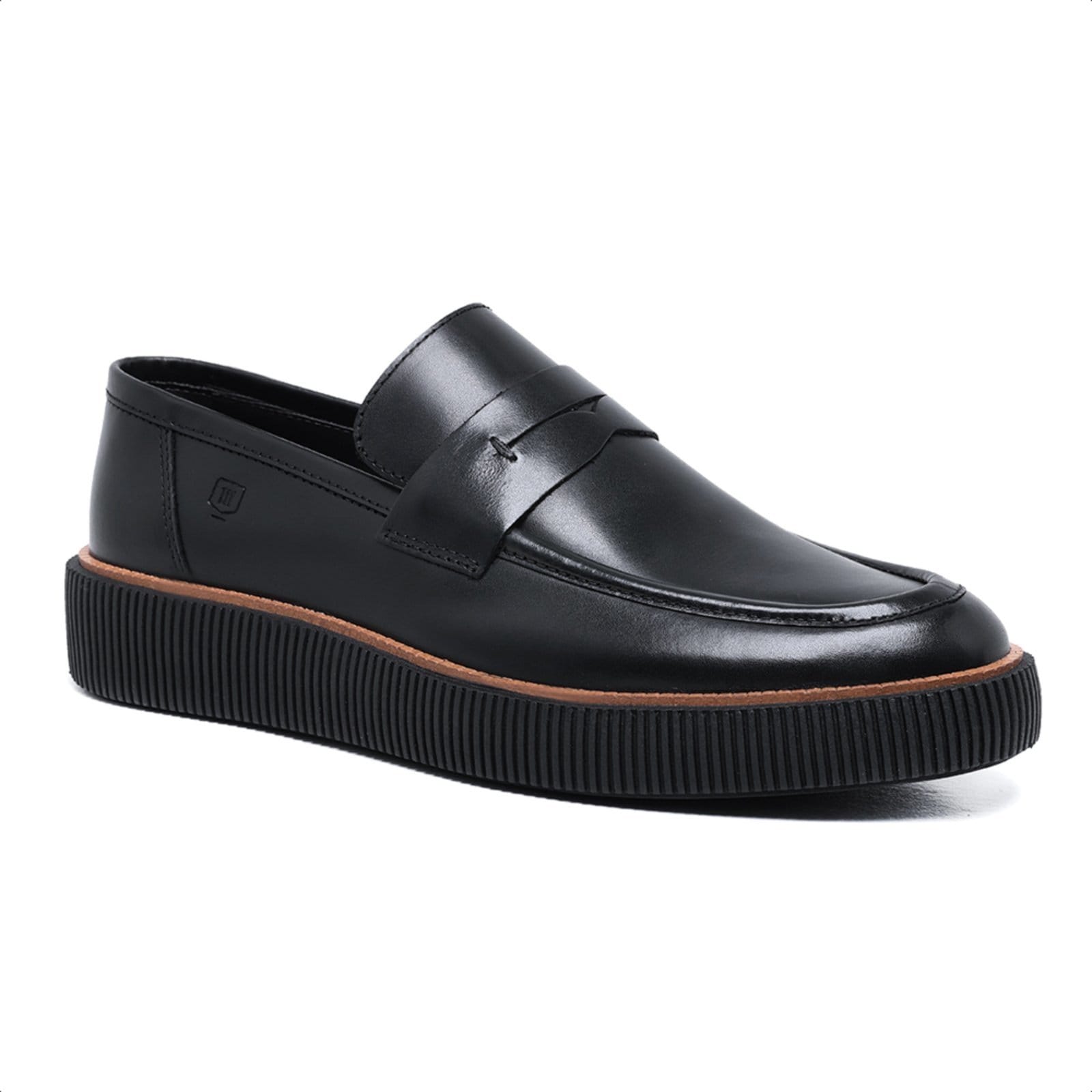 Sapato Masculino Malbork Casual Loafer em Couro Sola Borracha 2401_01P