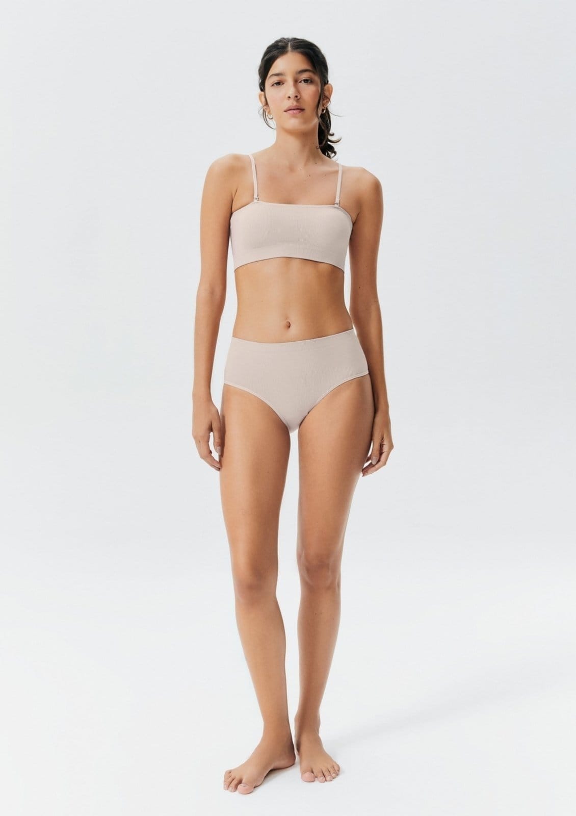 Vista 2 Top Reto Dupla Camada Hering bege