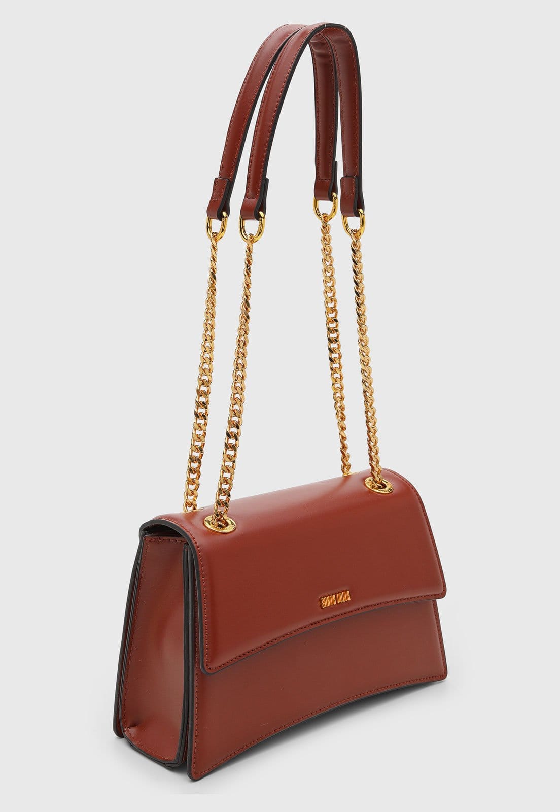 Vista 2 Bolsa Feminina Santa Lolla Média Corrente Terracota Santa Lolla marrom