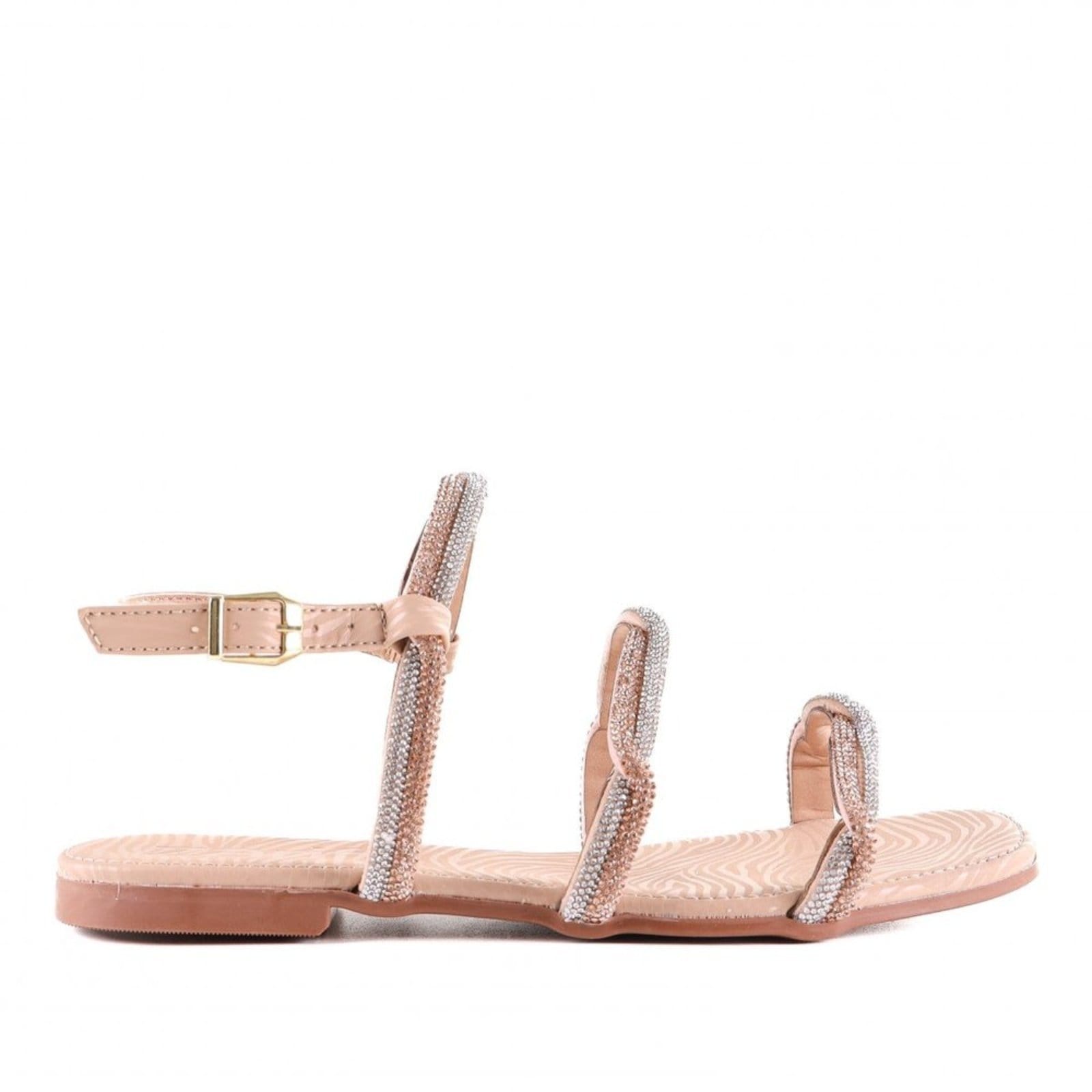 Vista principal Sandália Rasteira Feminina Zariff D602qd Zariff Zariff bege