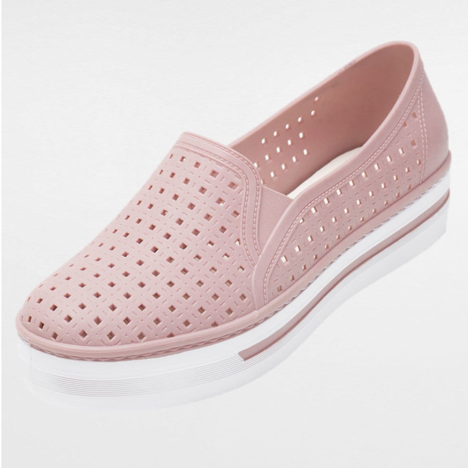 Tenis Plataforma Slip On Feminino Super Confortavel Parishoes Rose.