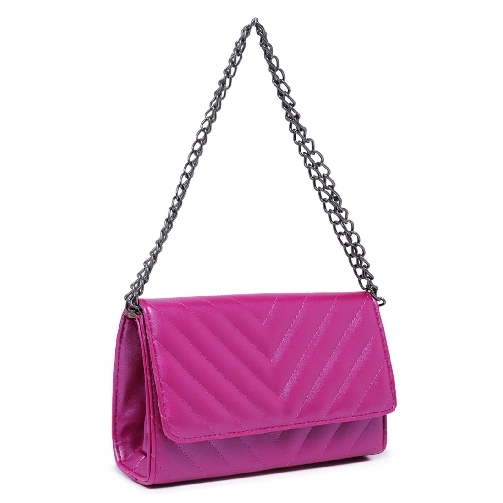 Vista 2 Bolsa Clutch Feminina Pequena Matelasse Metalizado CARMELO SHOES pink