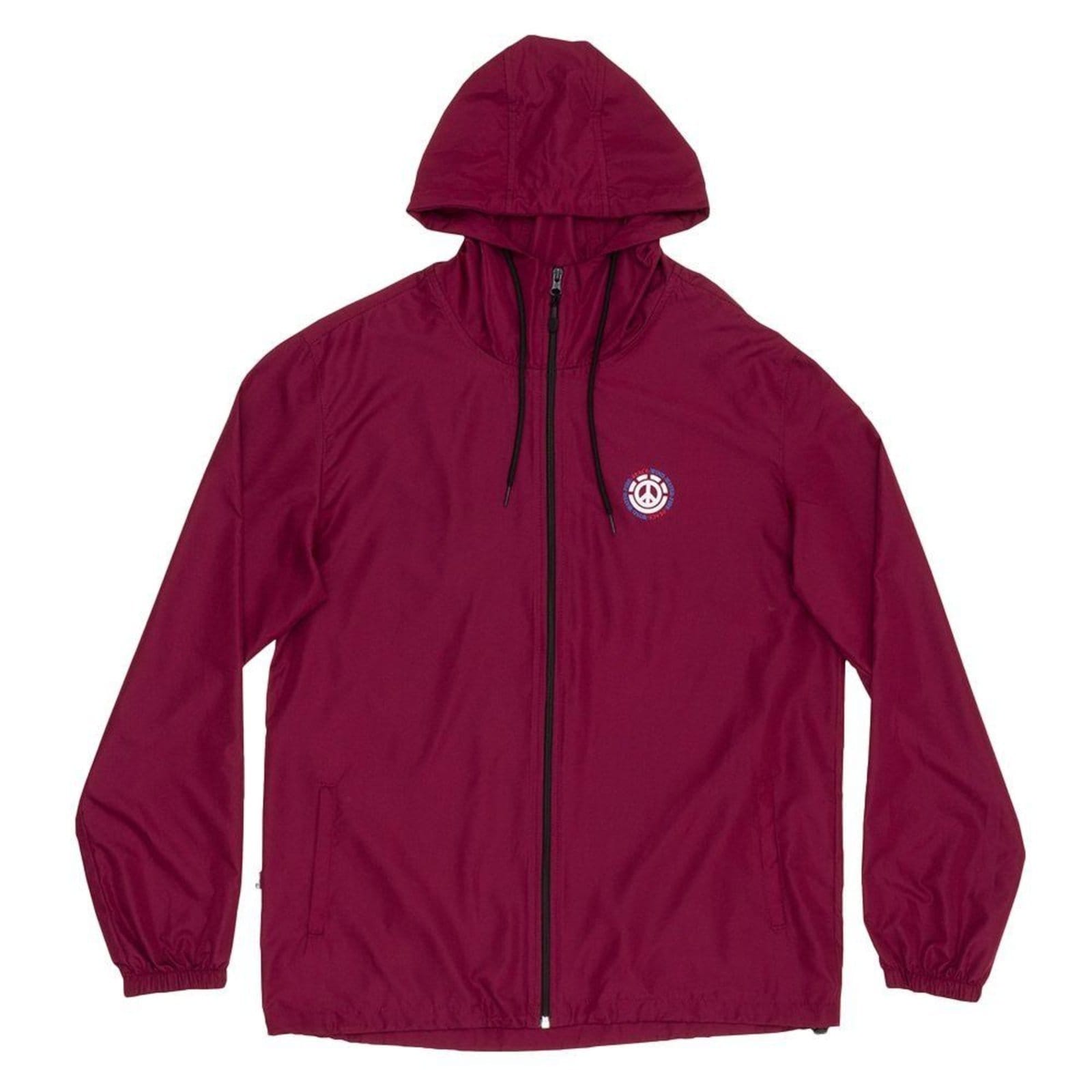 Vista principal Jaqueta Element Logo Peace Masculina Vinho Element vermelho