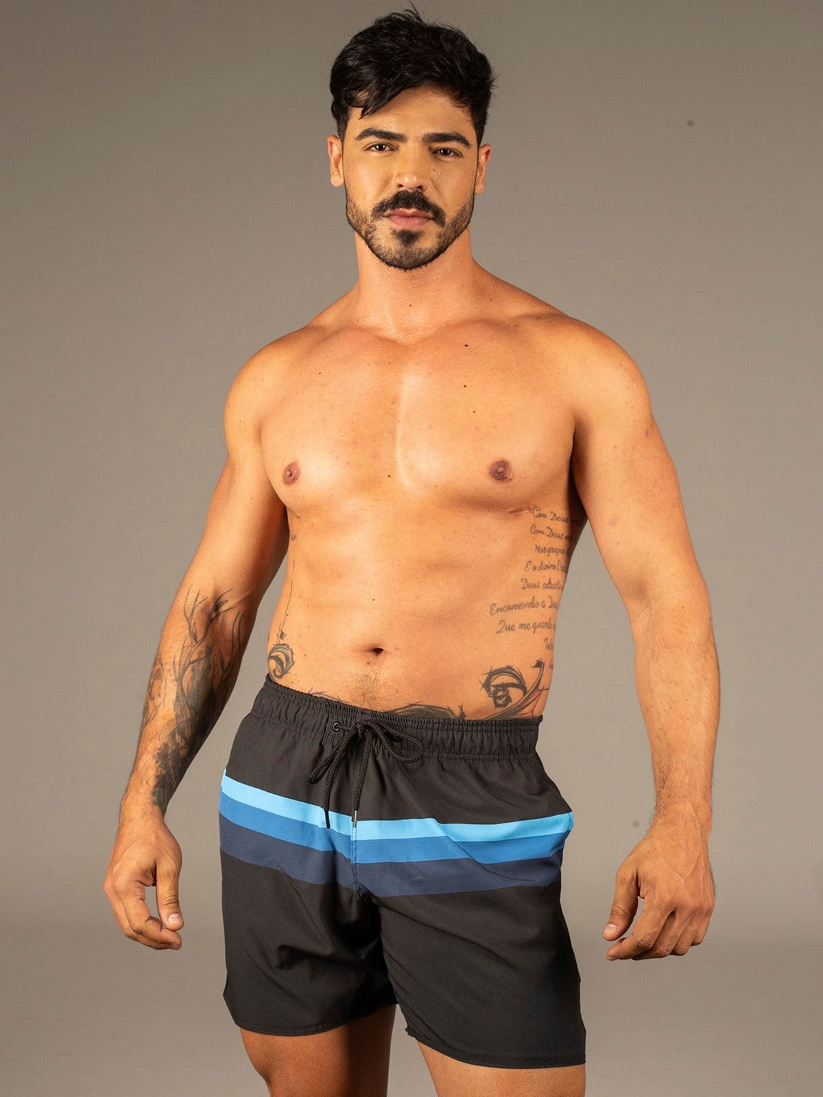 Short Bermuda Praia Masculina Estampado Listra 155