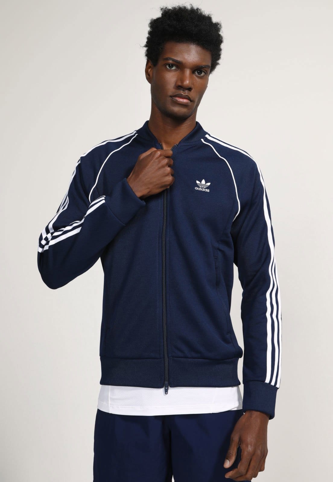 Jaqueta Bomber adidas Originals Sst Tt Pb Azul-Marinho
