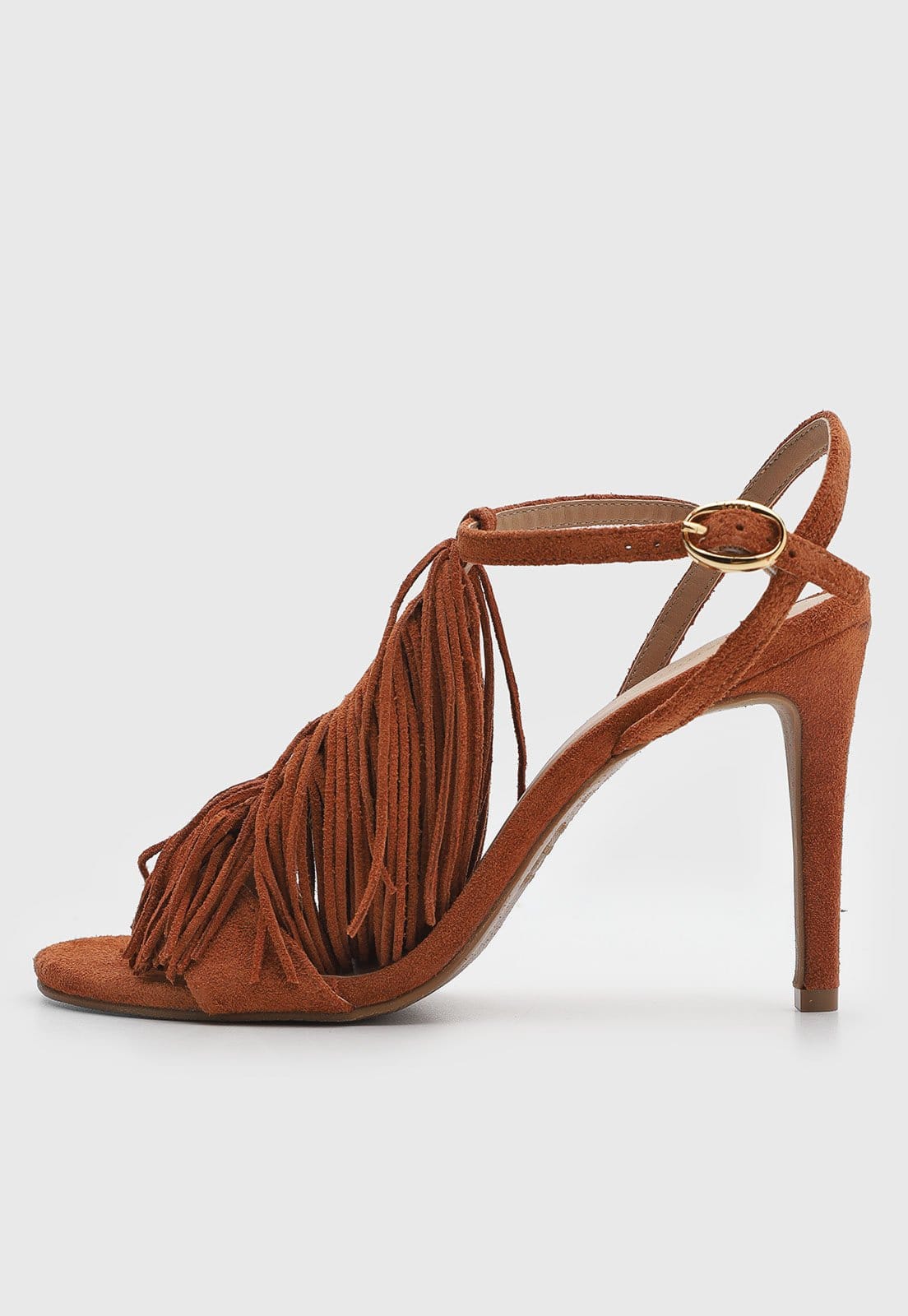 Sandália Feminina Lança Perfume Franjas Salto Fino