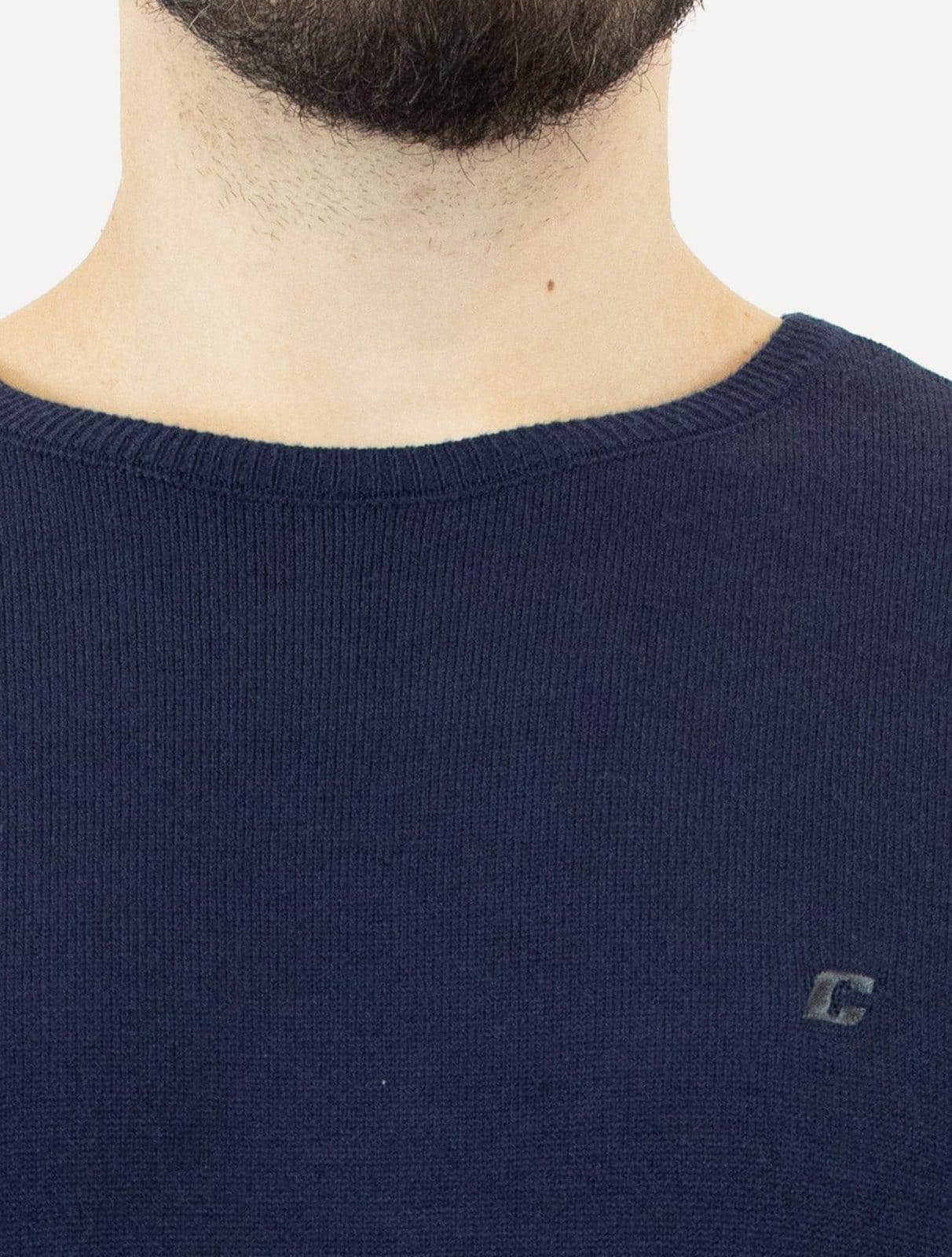 Vista 2 Suéter Colcci Masculino Tricot Crewneck Logo Escuro Colcci azul