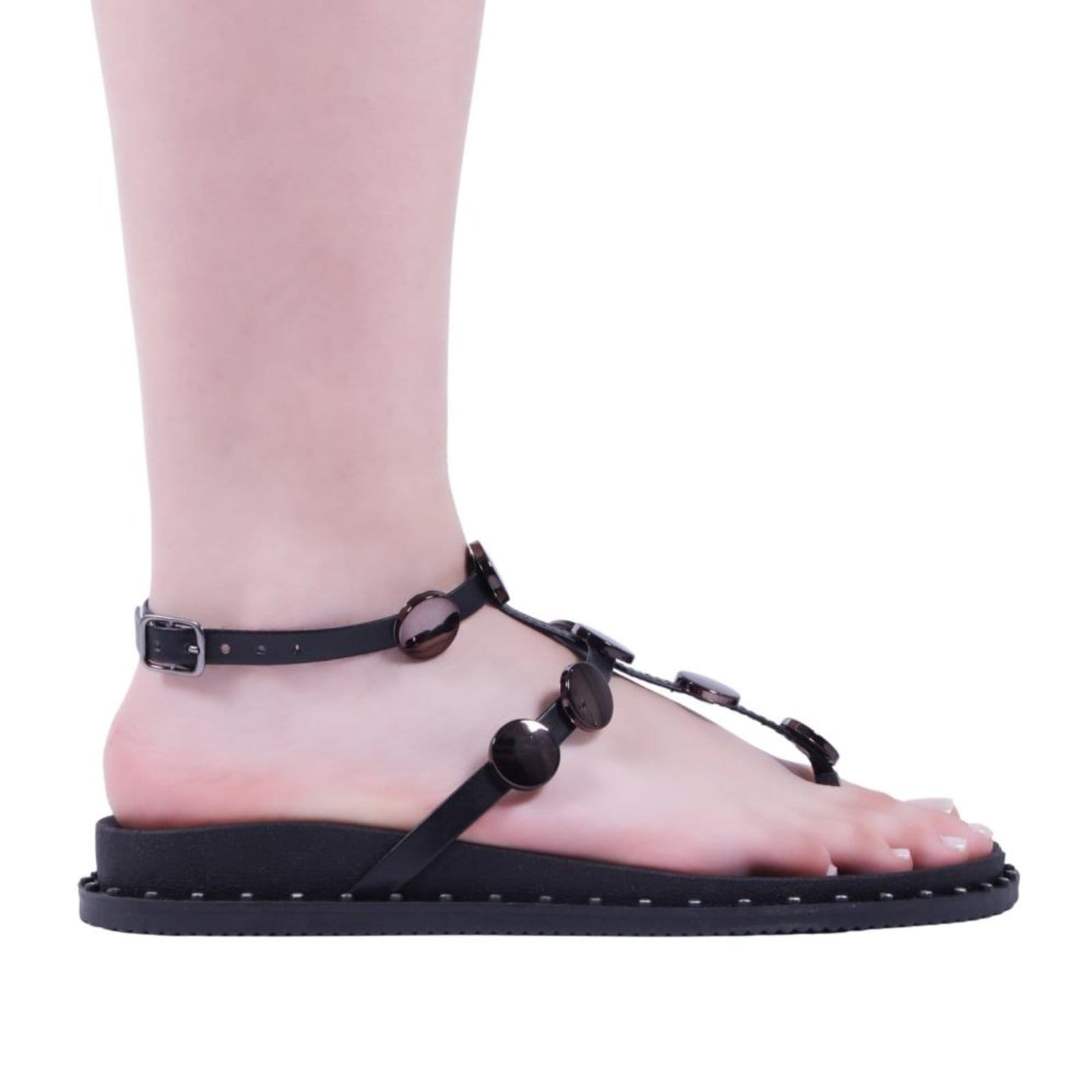 Sandália Papete Feminina Zariff U888122 Preto/Onix