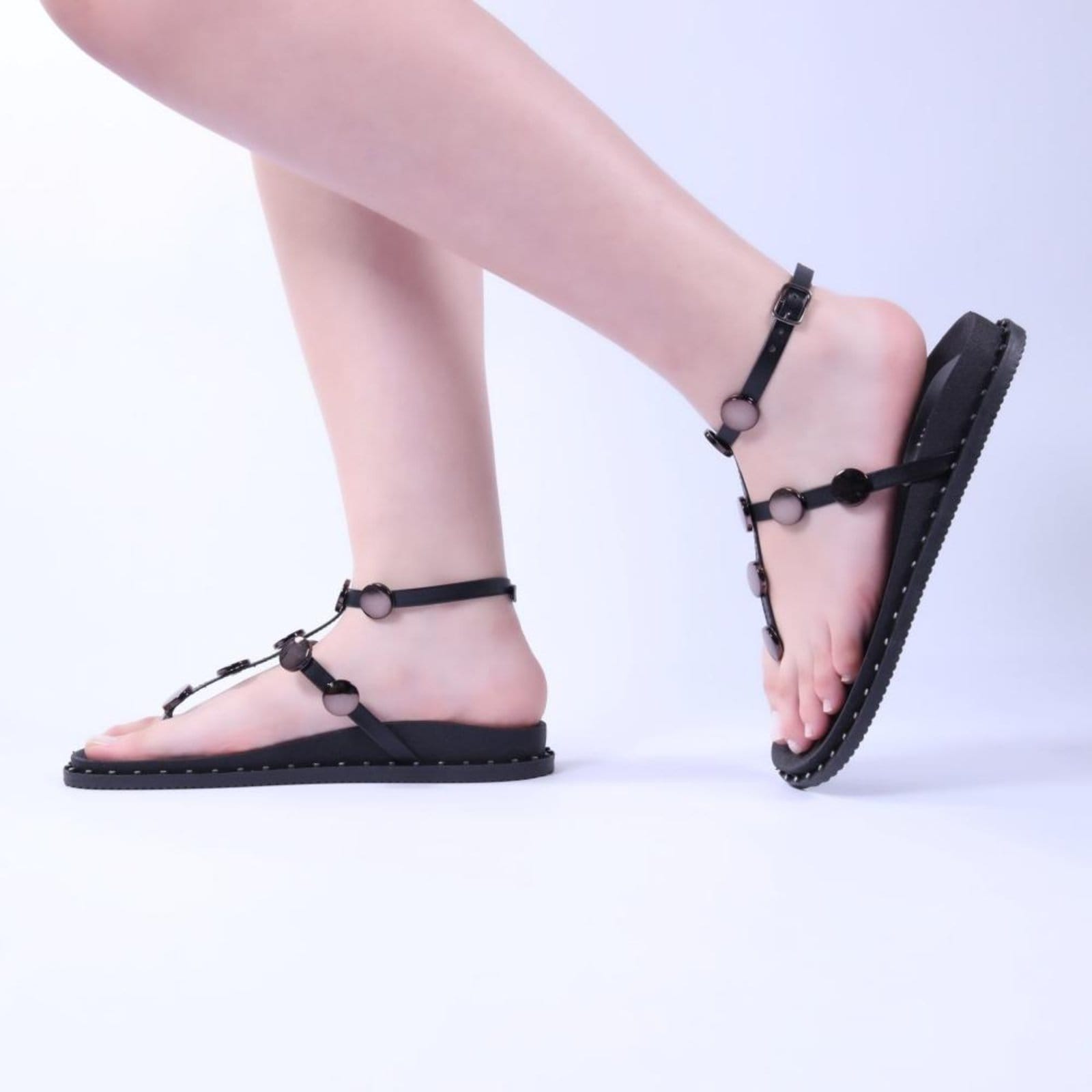 Vista 2 Sandália Papete Feminina Zariff U888122 Preto/Onix Zariff incolor