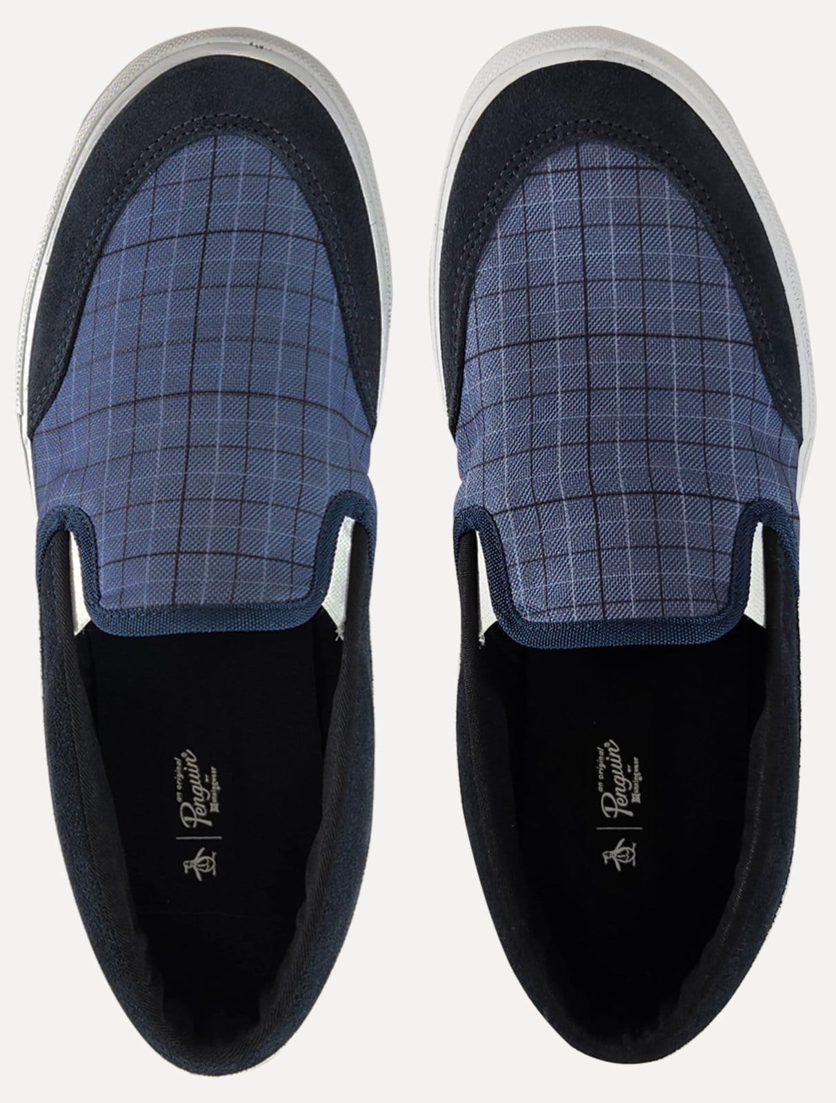 Vista 2 Tênis Original Penguin Masculino Slip On Xadrez Marinho Original Penguin azul