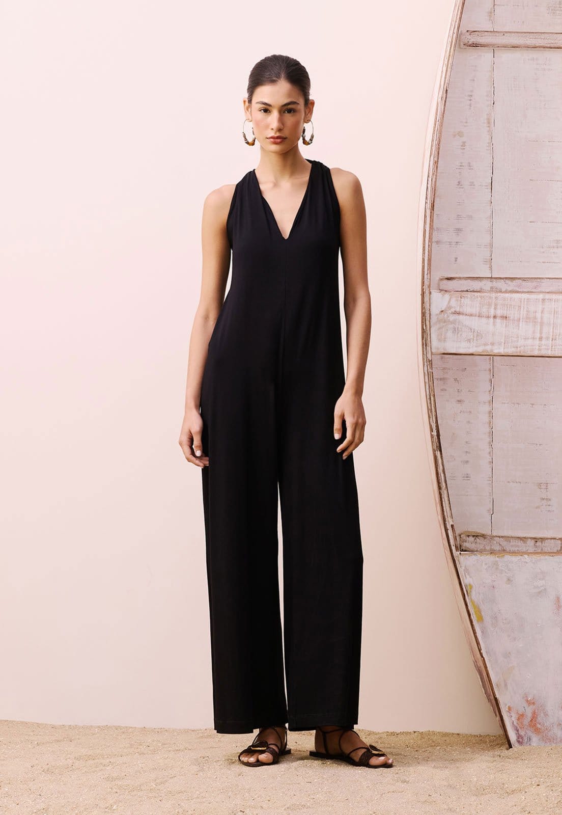 Macacão CaCay Longo Alça Corda Costas