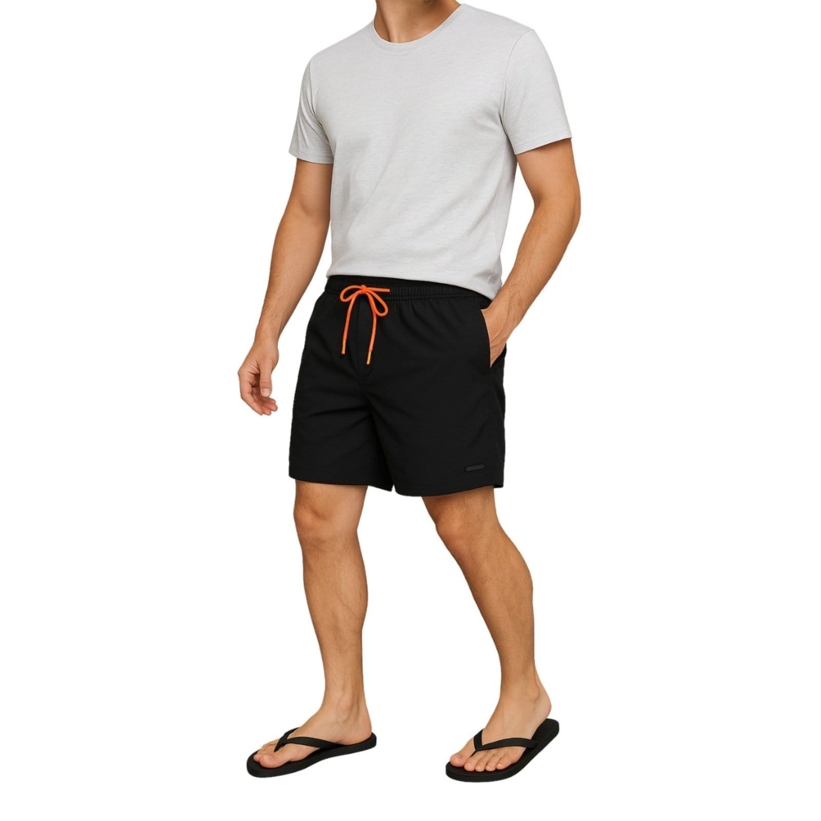 Vista 2 Shorts Masculino Tecido Plano Hangar Hangar 33 preto