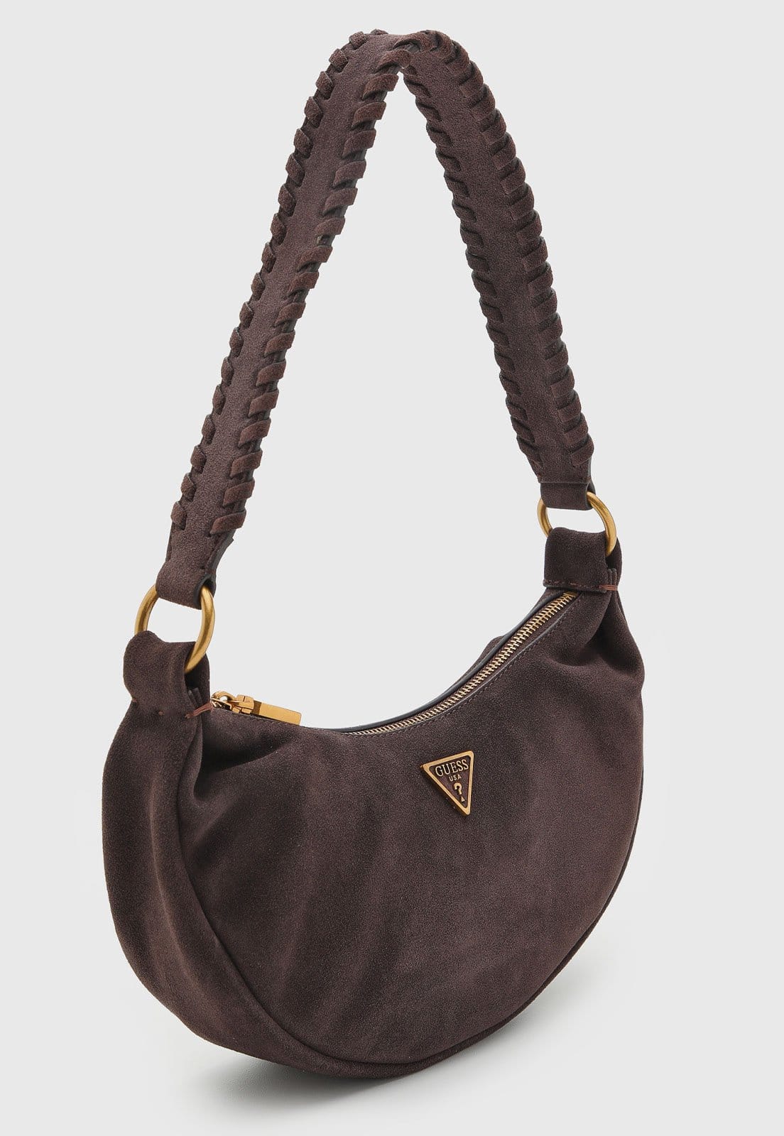 Vista 2 Bolsa Feminina Guess Média Alça Trançada Guess marrom