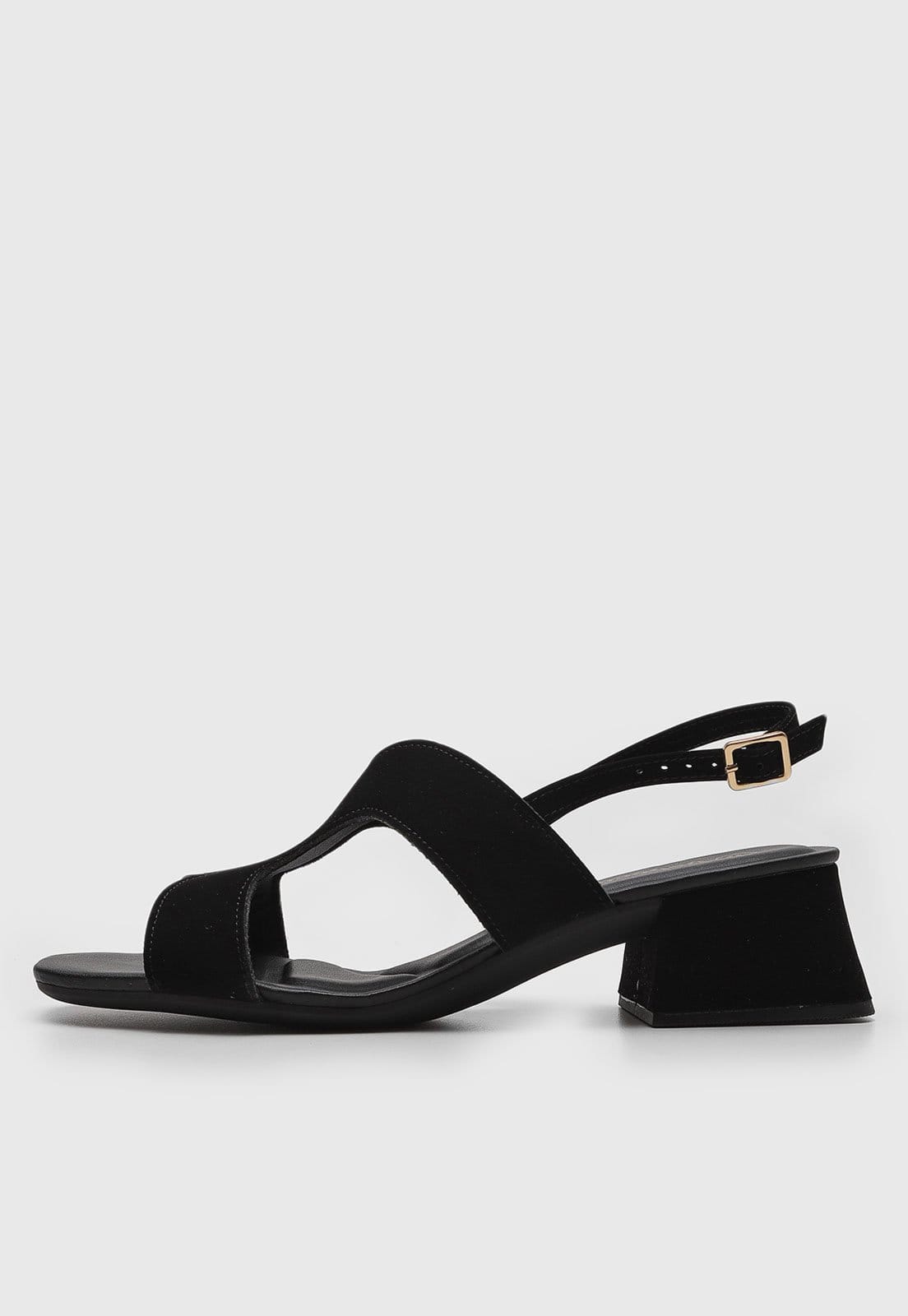 Sandália cê Recorte Preta