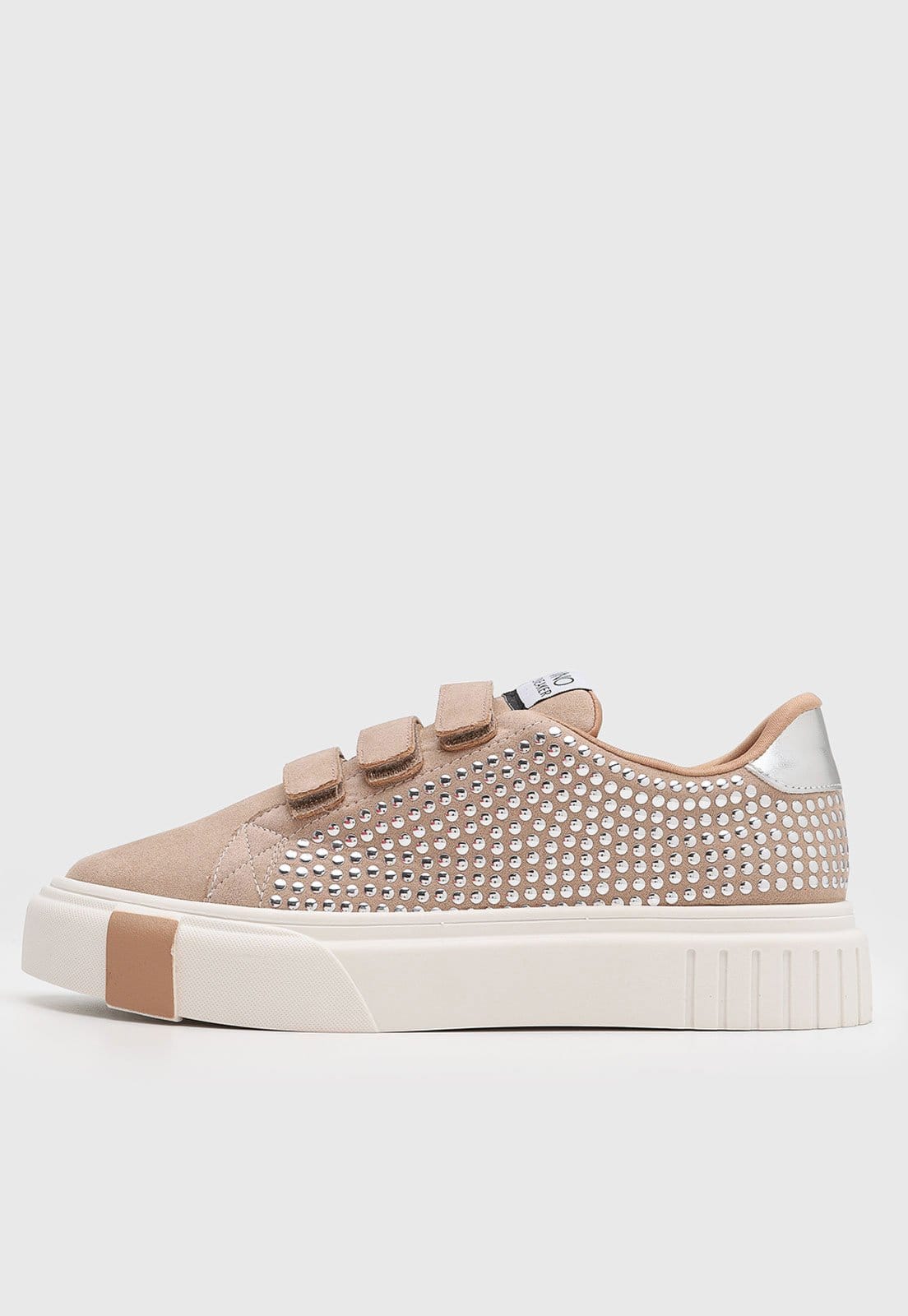 Vista principal Tênis Feminino VIA UNO Slip-On Aplicações VIA UNO nude