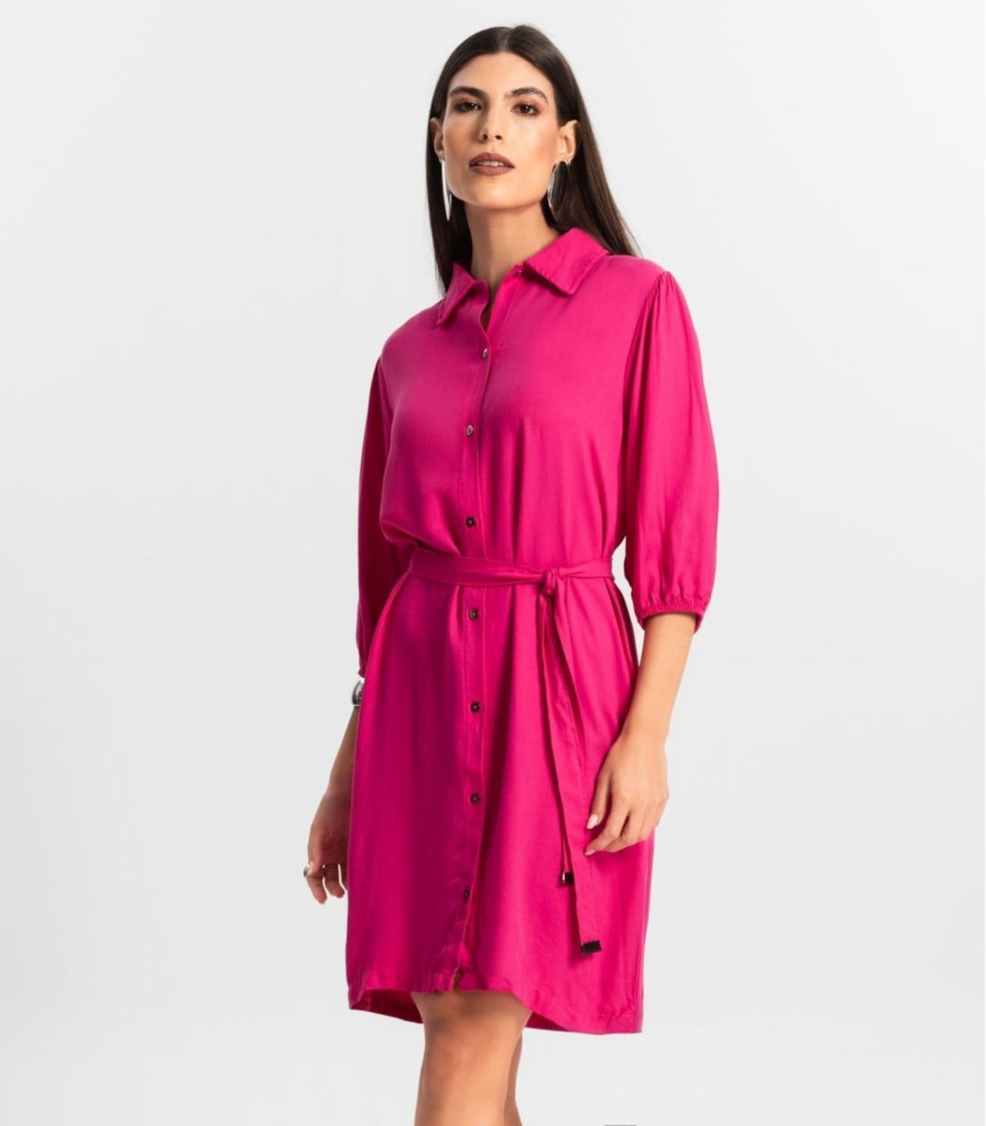 Vista 2 Vestido Feminino Chemise de Viscose Endless Endless rosa