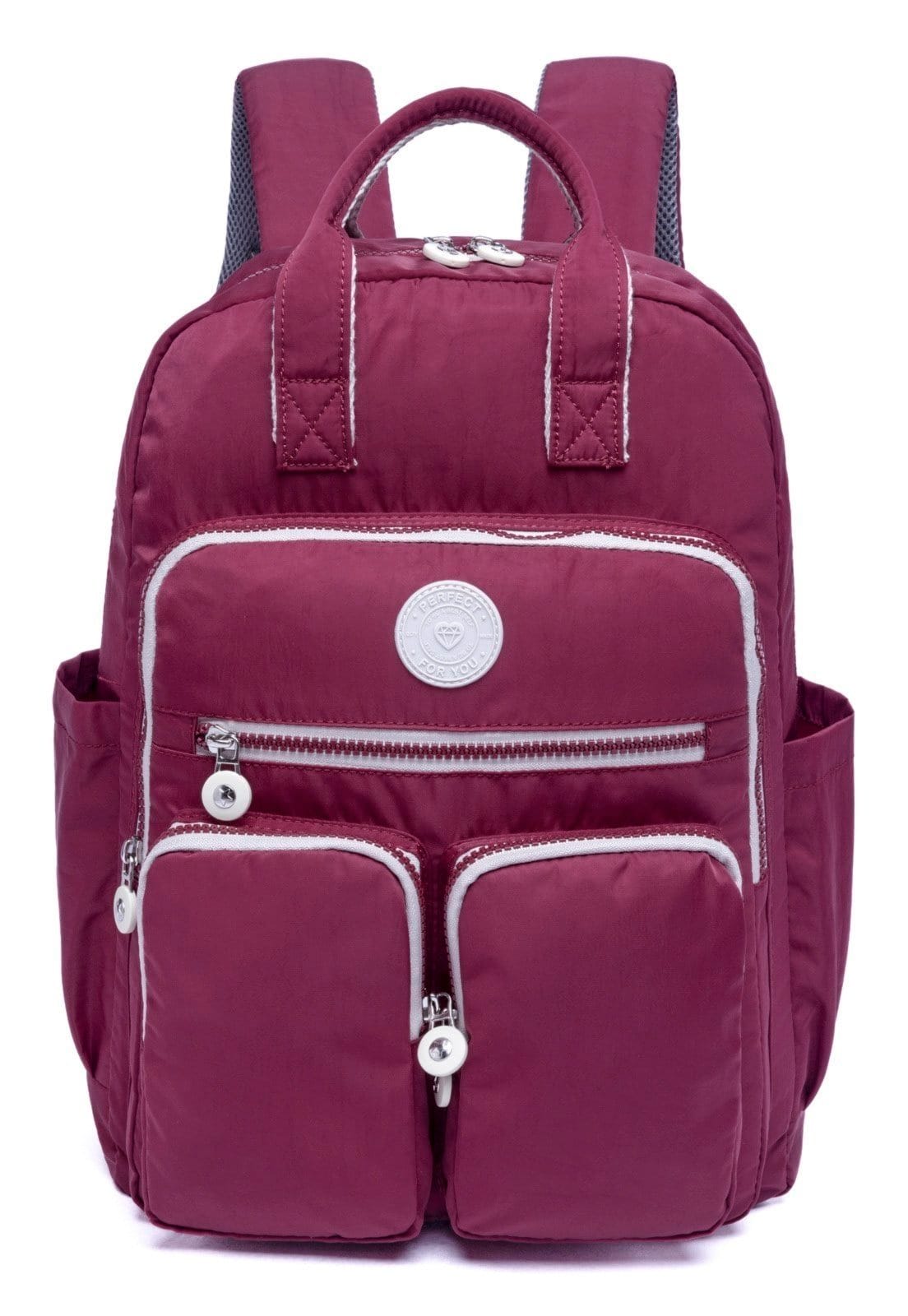 Vista principal Mochila Feminina Escolar Trabalho Espaçosa Reforçada Perfect For You bordô