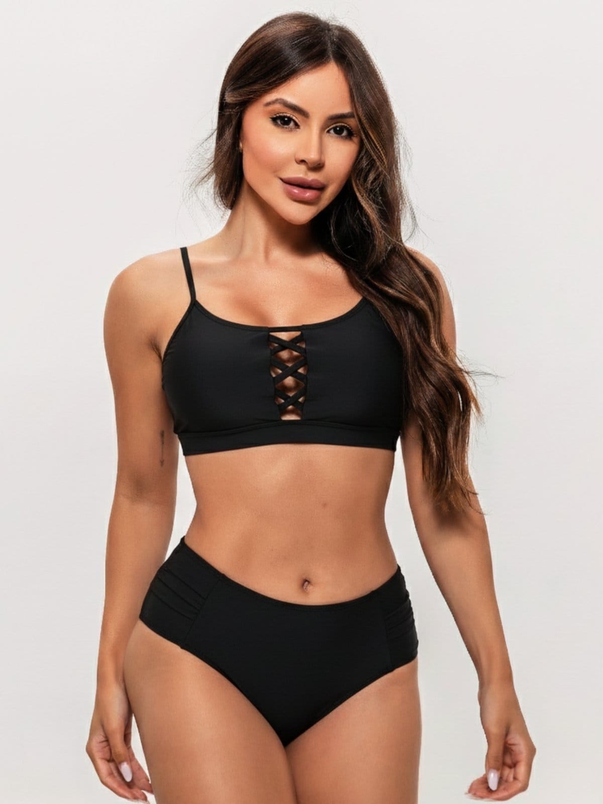 Biquíni Feminino Orla da Praia Top Cropped Com Bojo Removível