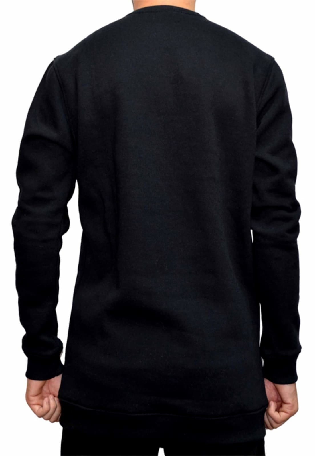 Vista 2 Moletom Di Nuevo Básico Liso Thug Life Swag Di Nuevo preto