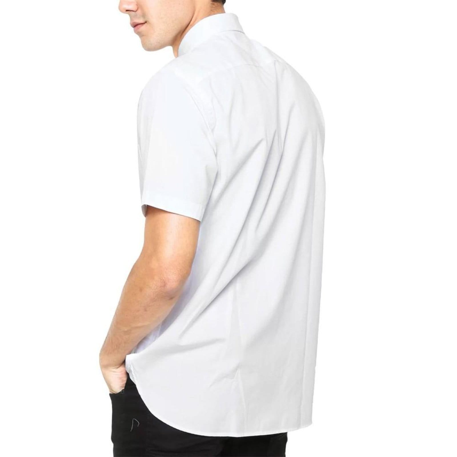 Vista 2 Camisa Social Manga Curta Tommy Hilfiger Classic Poplin Tommy Hilfiger azul marinho