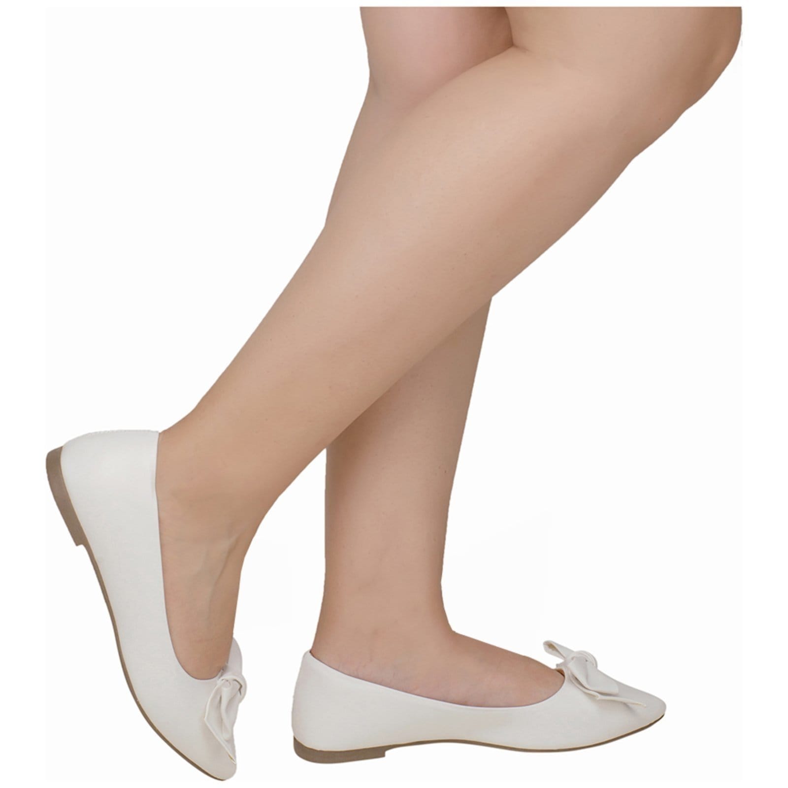 Vista 2 Sapatilha de Laço Bico Fino Promoção Casual Moderna Moda Shekinah Dia-a-dia Mule Tendencia Shekinah branco