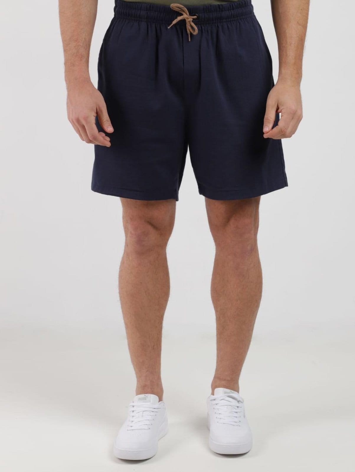 Vista principal Bermuda Viscolinho Masculina MARINHO DZero azul