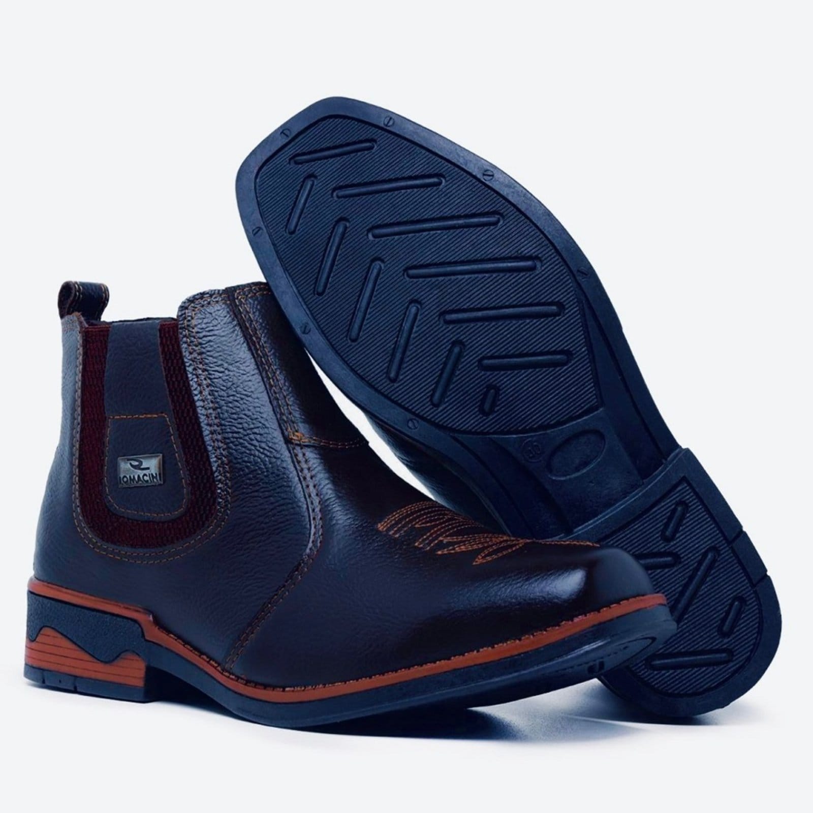 Botina Texas Masculina em Couro