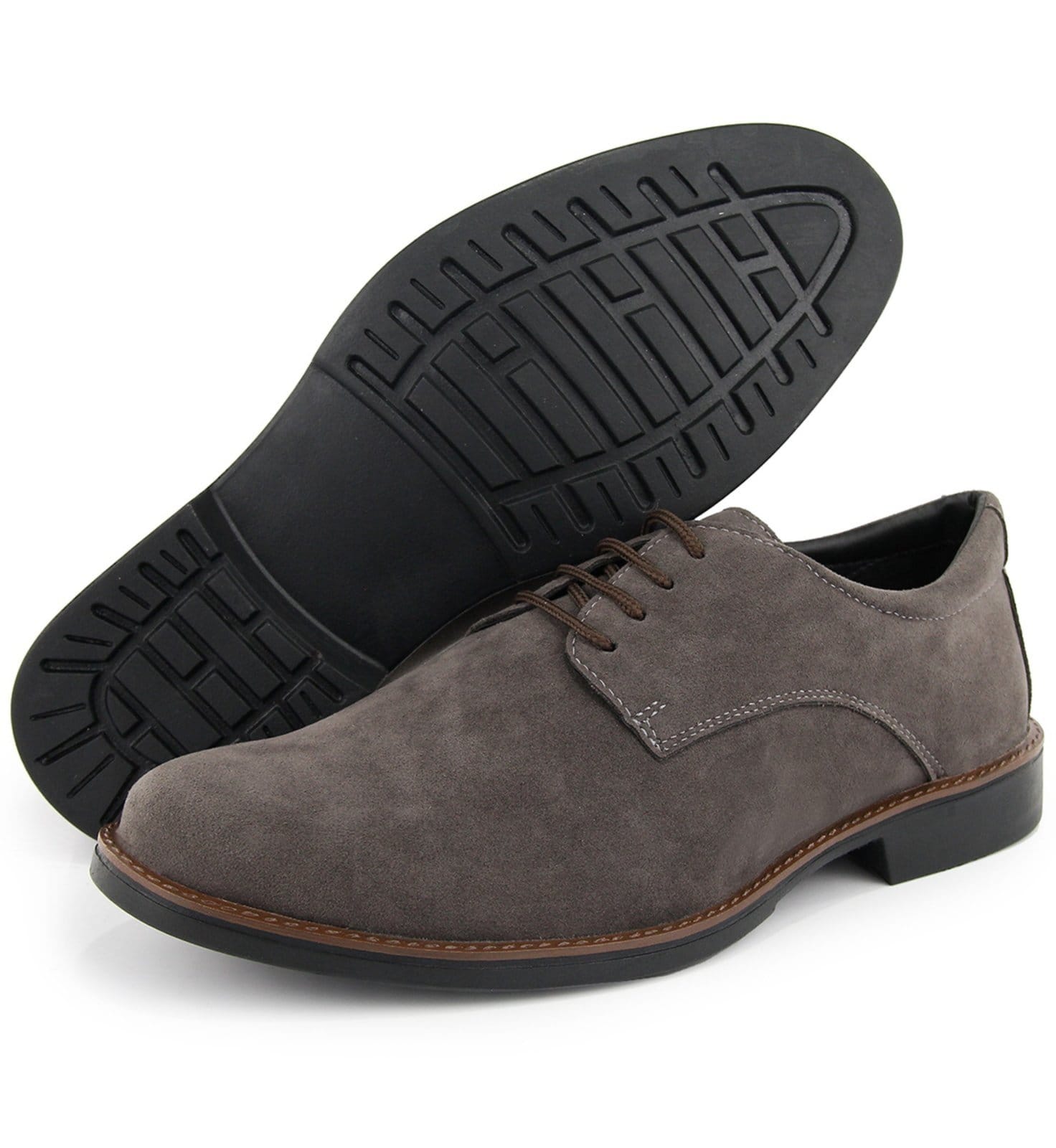 Sapato Casual Social Cadarço Confortável Camurça