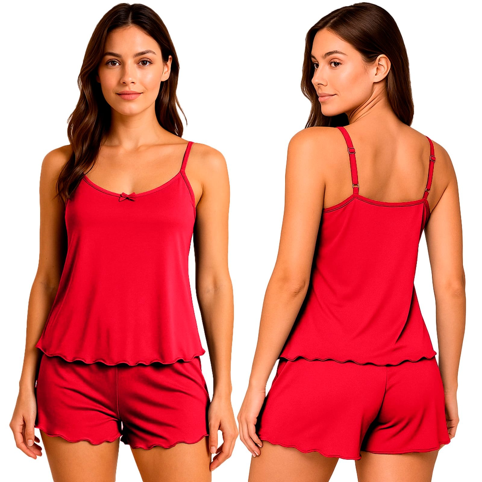 Baby Doll Gabi Lingerie Feminino e Elegante Poliamida Fresco para Uso Diário Pijama Frutily