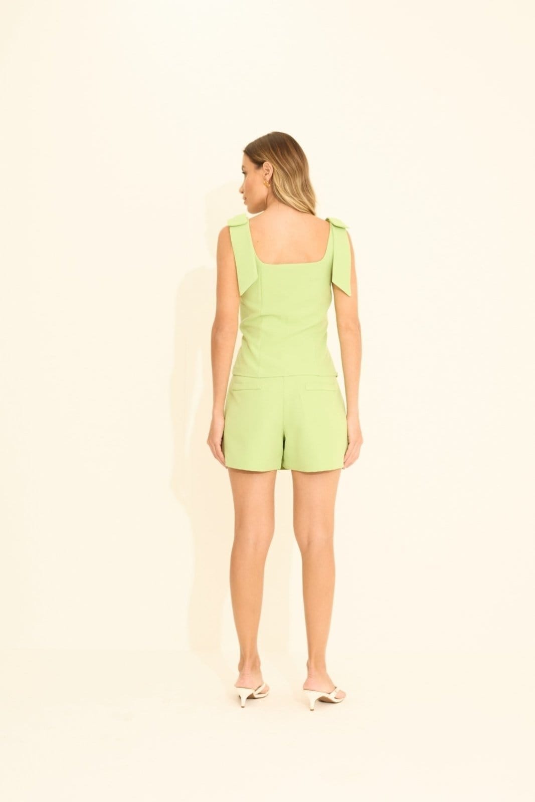 Vista 2 Short Saia Vanibele Alfaiataria Mint Vanibele verde