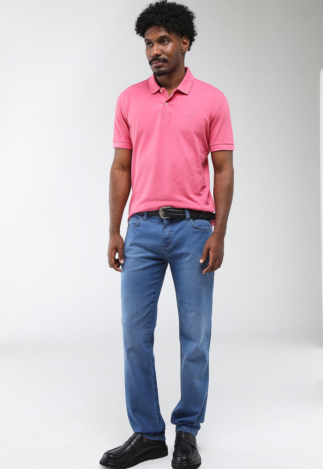 Vista 2 Camisa Polo Masculina Colcci Logo Bordado Colcci rosa